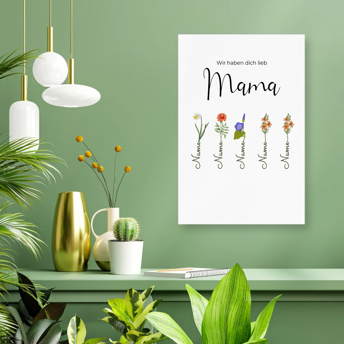 Poster mit Namen personalisiert – Gutvibes