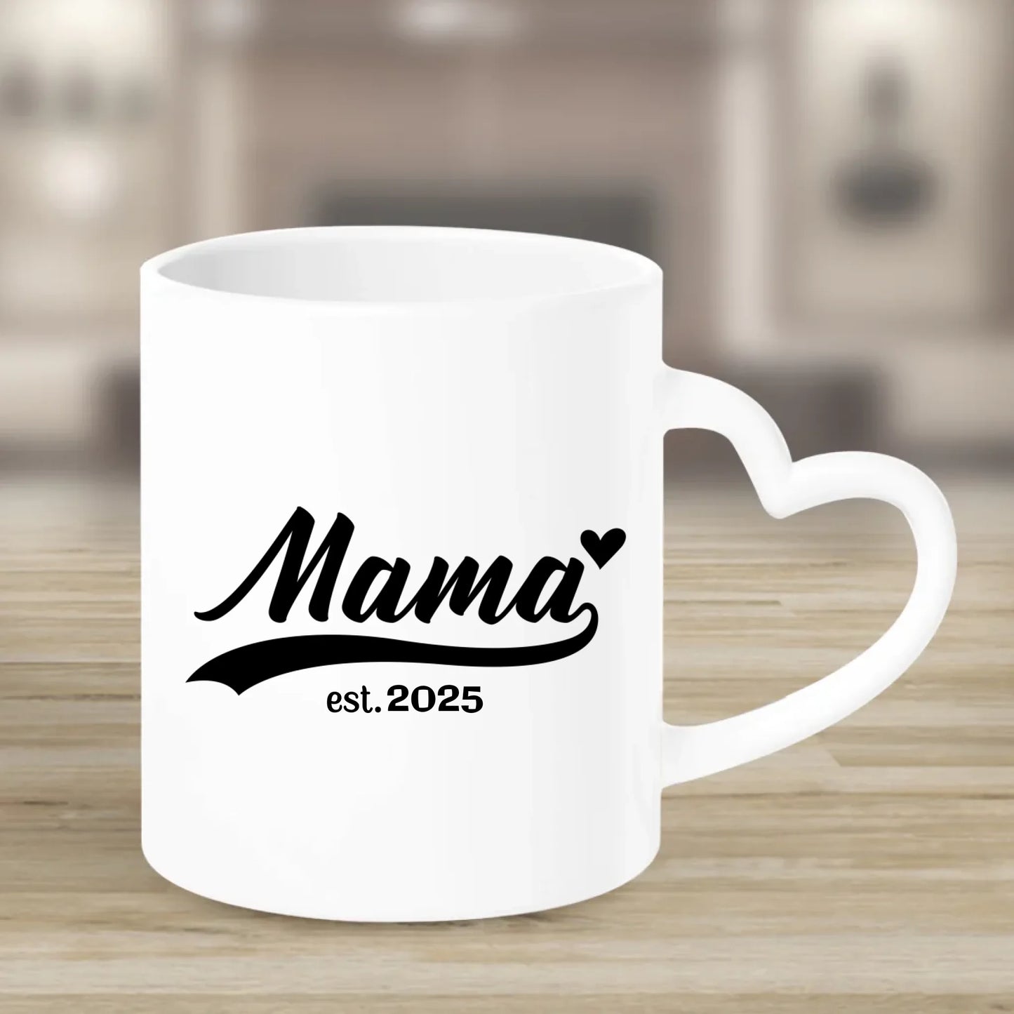 Tasse mit Herzgriff mit Namen personalisiert – Gutvibes