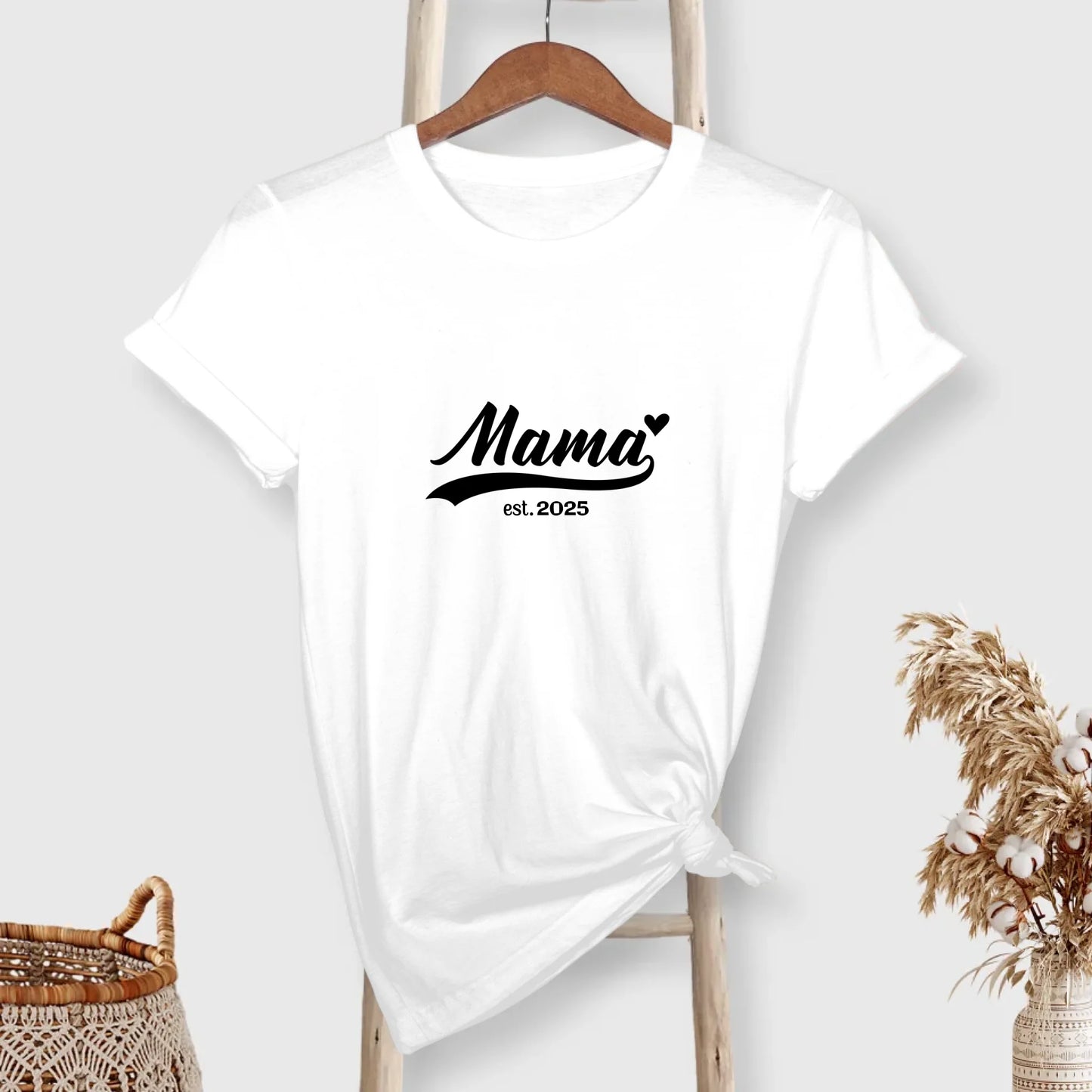 Etablierte Mama est. T-Shirt personalisiert – Gutvibes
