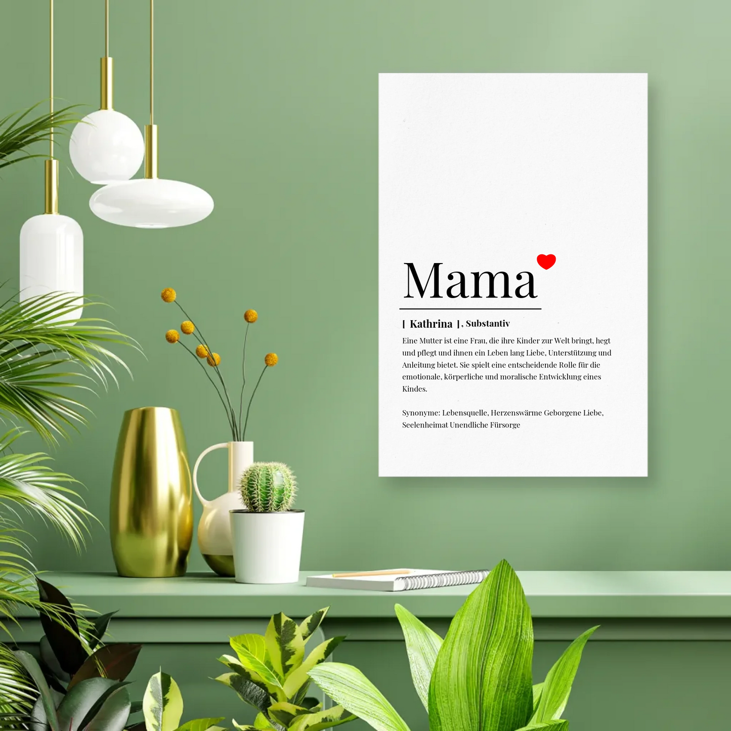 Poster mit Namen personalisiert – Gutvibes