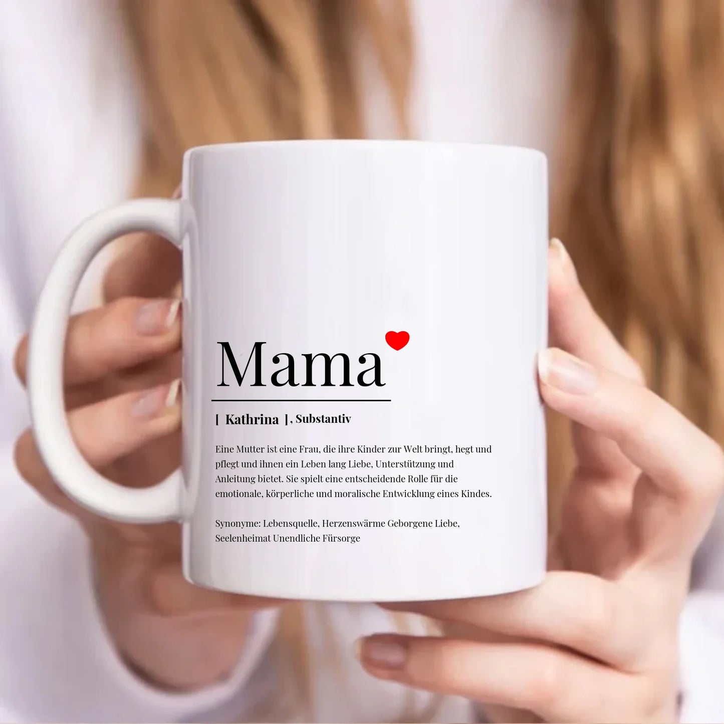 Tasse personalisiert mit Namen Mama – Gutvibes