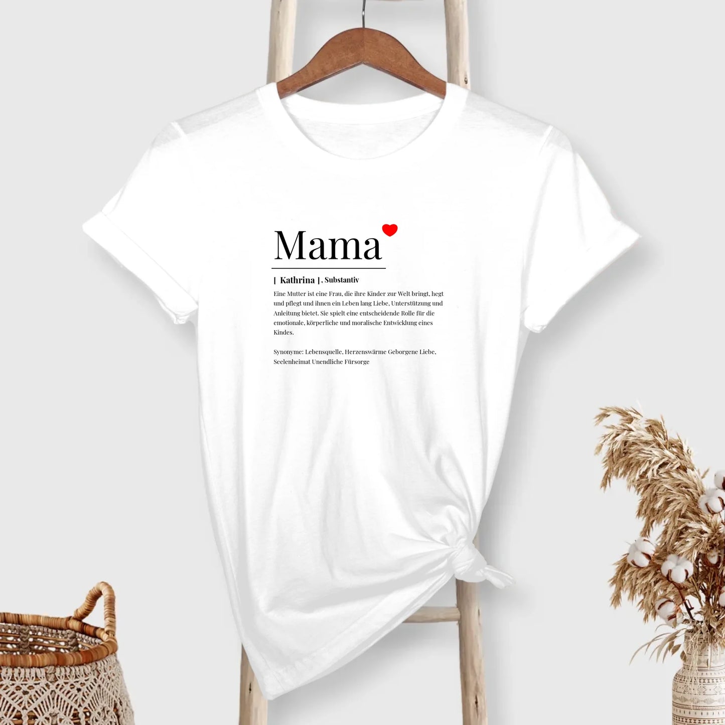 Wörterbuch Definition Mama T-Shirt personalisiert – Gutvibes