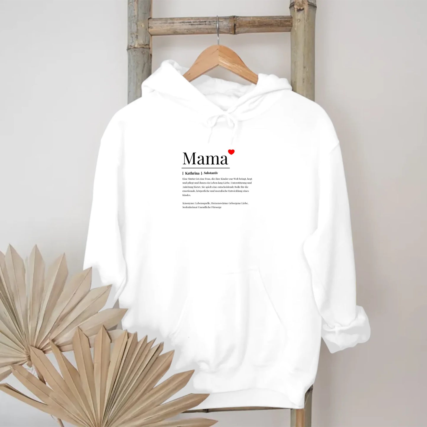 Wörterbuch Definition Mama Hoodie personalisiert – Gutvibes