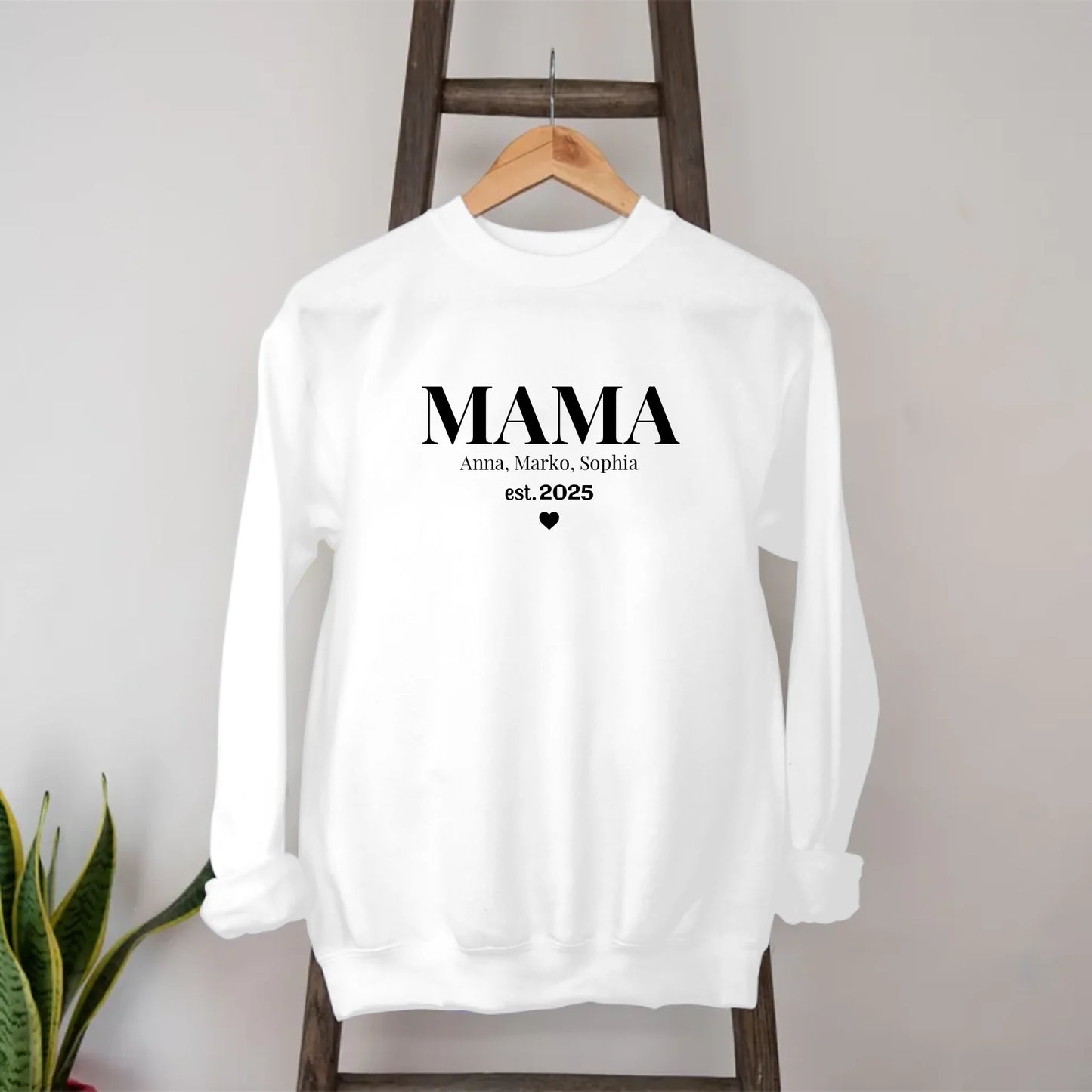 MAMA est. mit Namen Sweatshirt personalisiert – Gutvibes