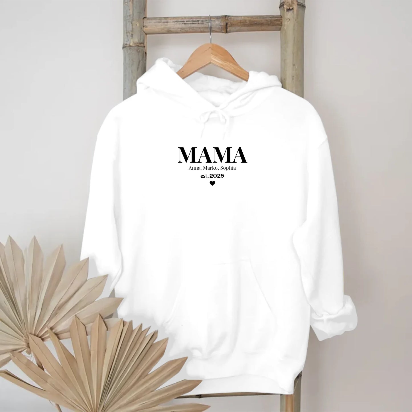 MAMA est. mit Namen Hoodie personalisiert – Gutvibes