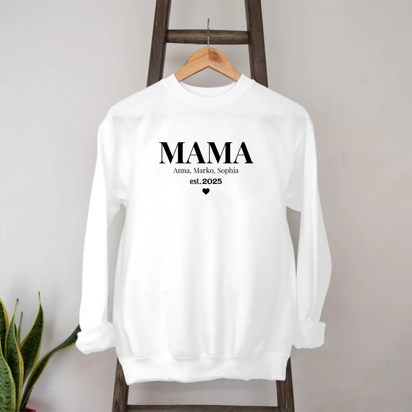 MAMA est. mit Namen Sweatshirt personalisiert – Gutvibes