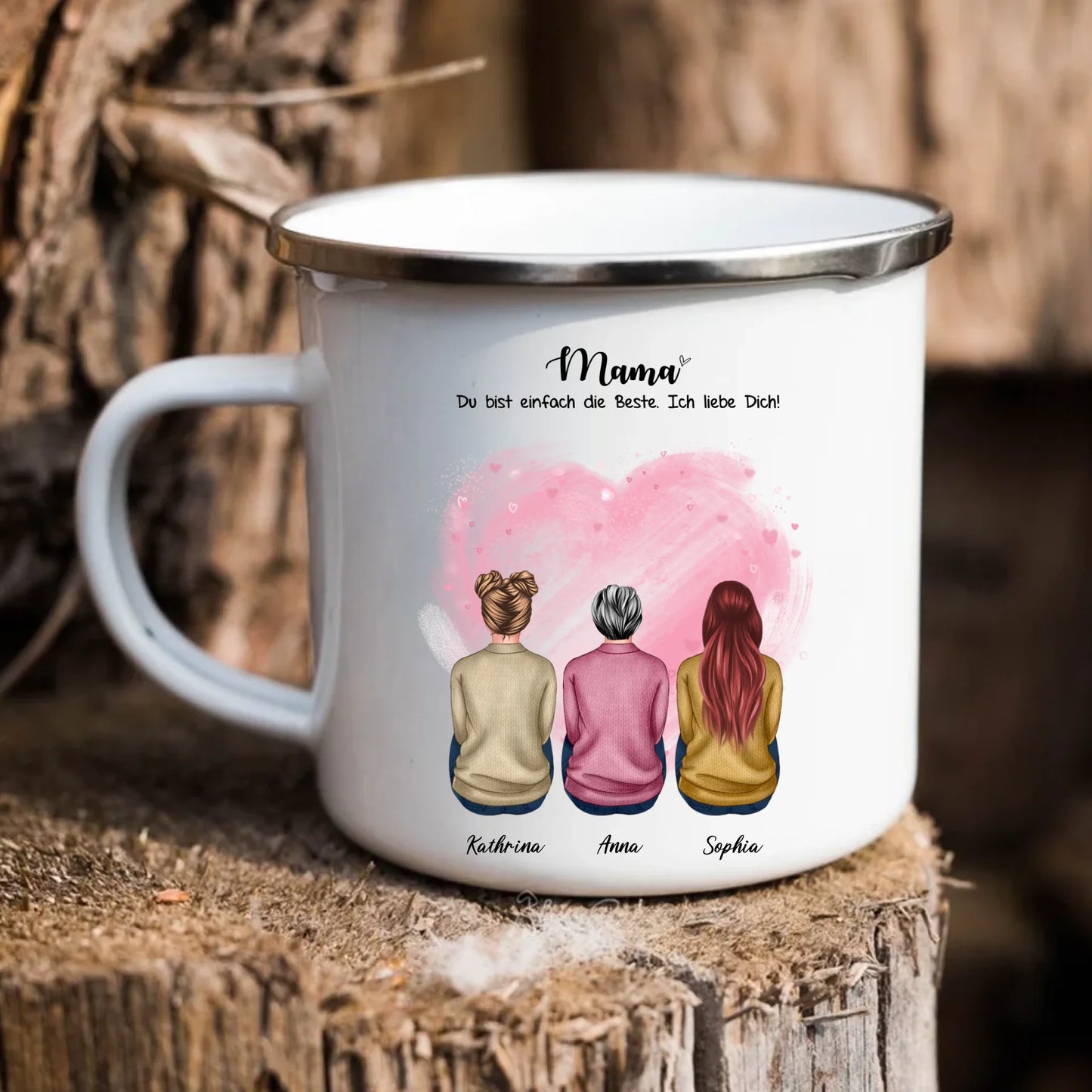 Emaille-Tasse Mama Muttertag Geschenkidee – Gutvibes