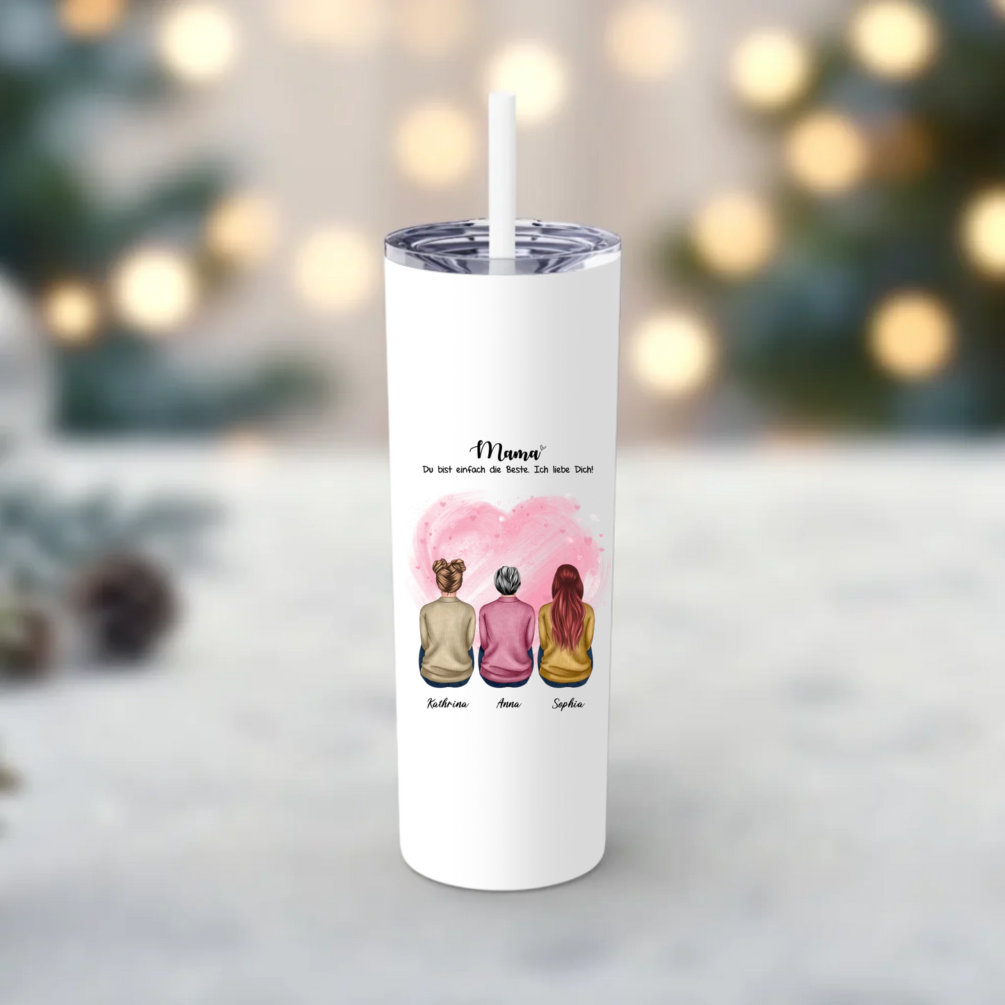 Mama du bist einfach die Beste Thermobecher personalisiert – Gutvibes