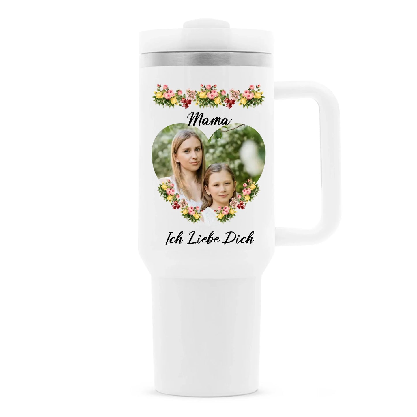 Personalisiertes Foto Mama Ich liebe dich - Thermobecher
