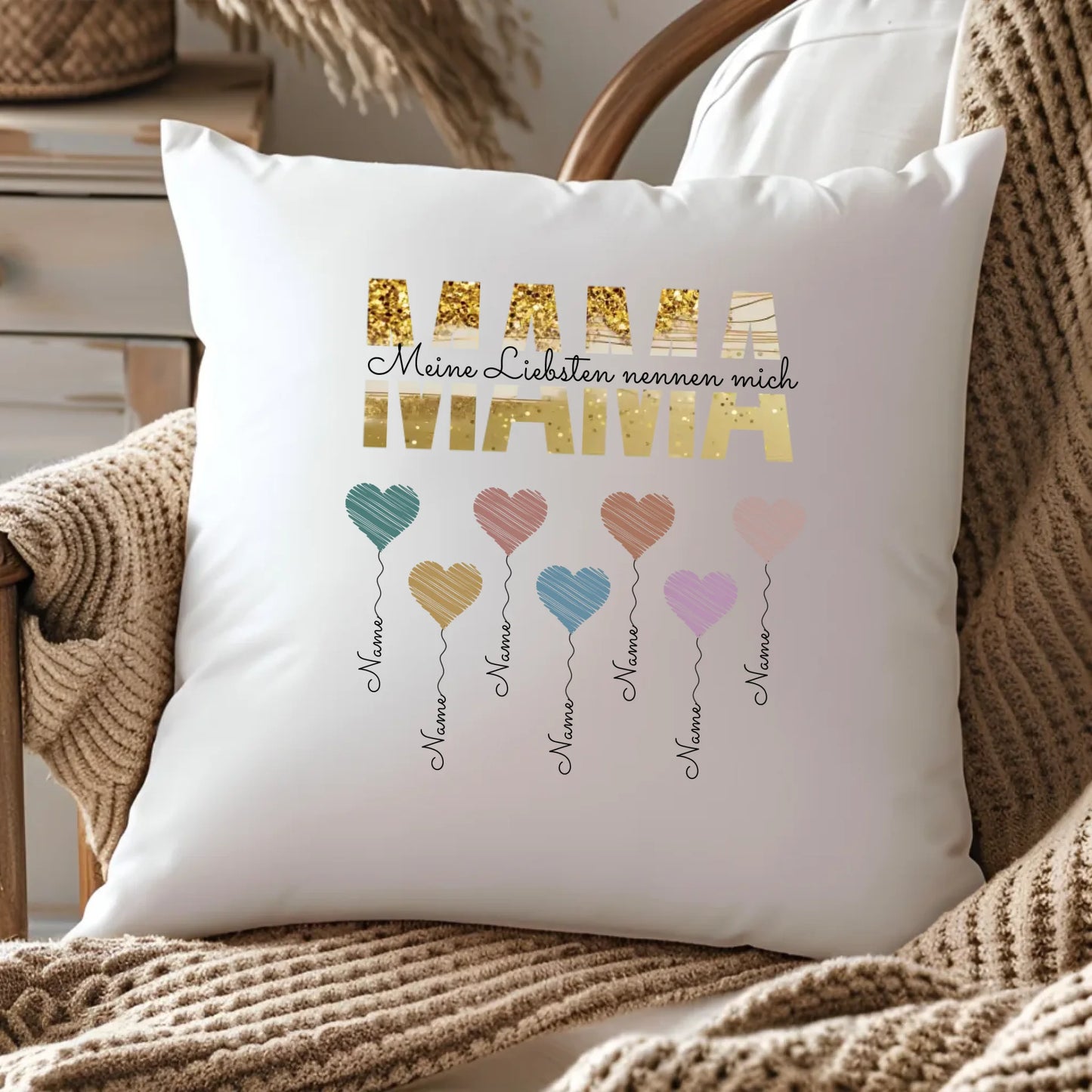 Personalisiertes Kissen Familie – Gutvibes