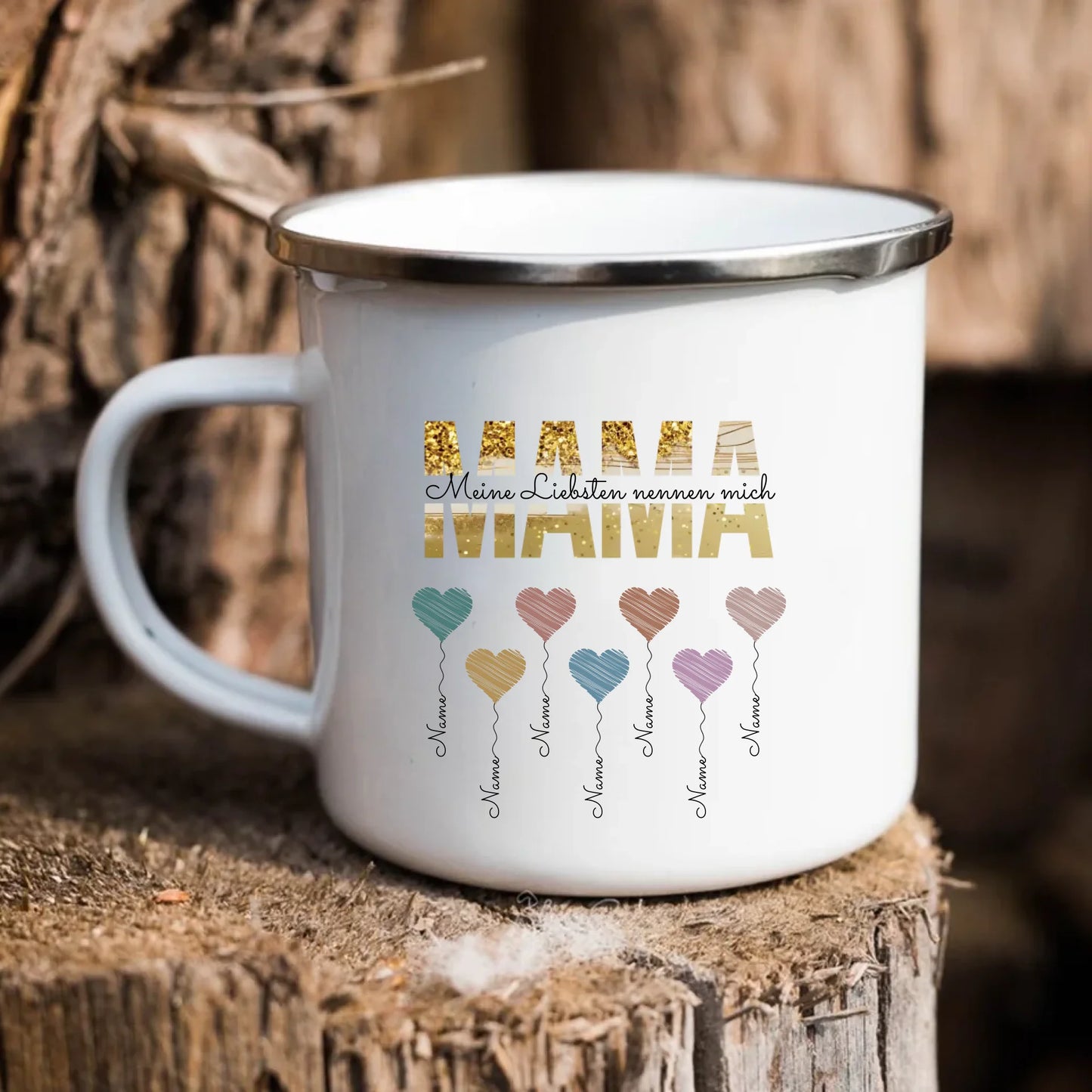 Emaille-Tasse Mama Muttertag Geschenkidee – Gutvibes