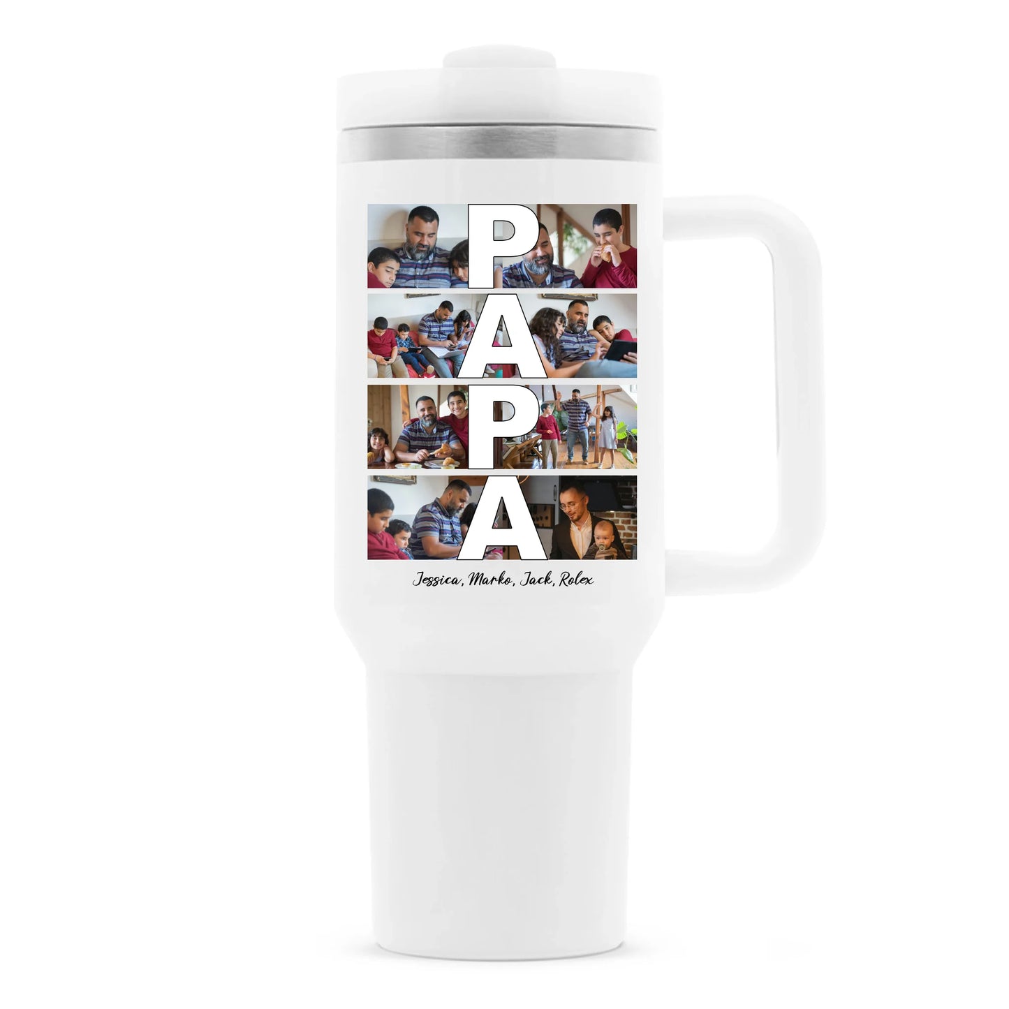 Personalisierte Fotokollage Papa - Thermobecher