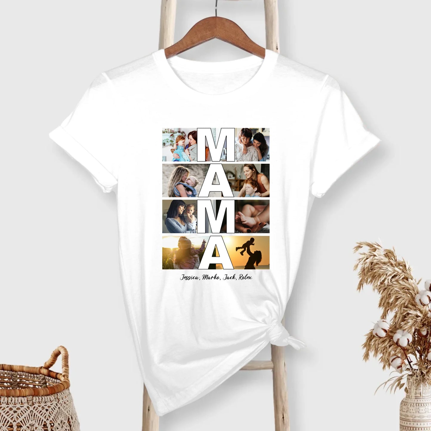 Mama T-Shirt Fotocollage T-Shirt personalisiert – Gutvibes