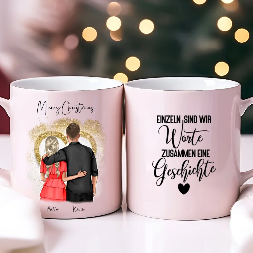 Geschenk Pärchen Tasse personalisiert – Gutvibes