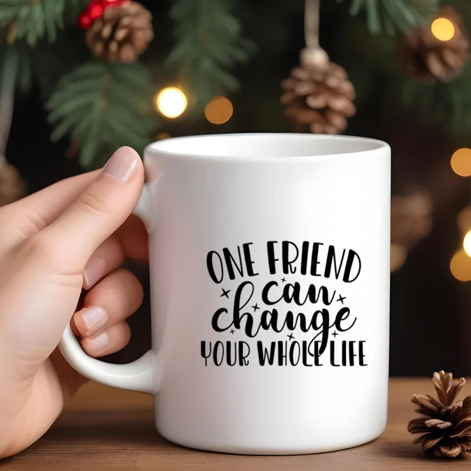 Personalisierte Keramik-Tasse Freundinnen mit 2 Namen Bestie Geschenk Gutvibes