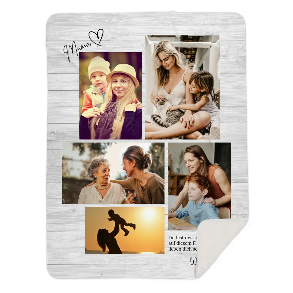 Fotocollage Decke Mama Decke personalisiert – Gutvibes