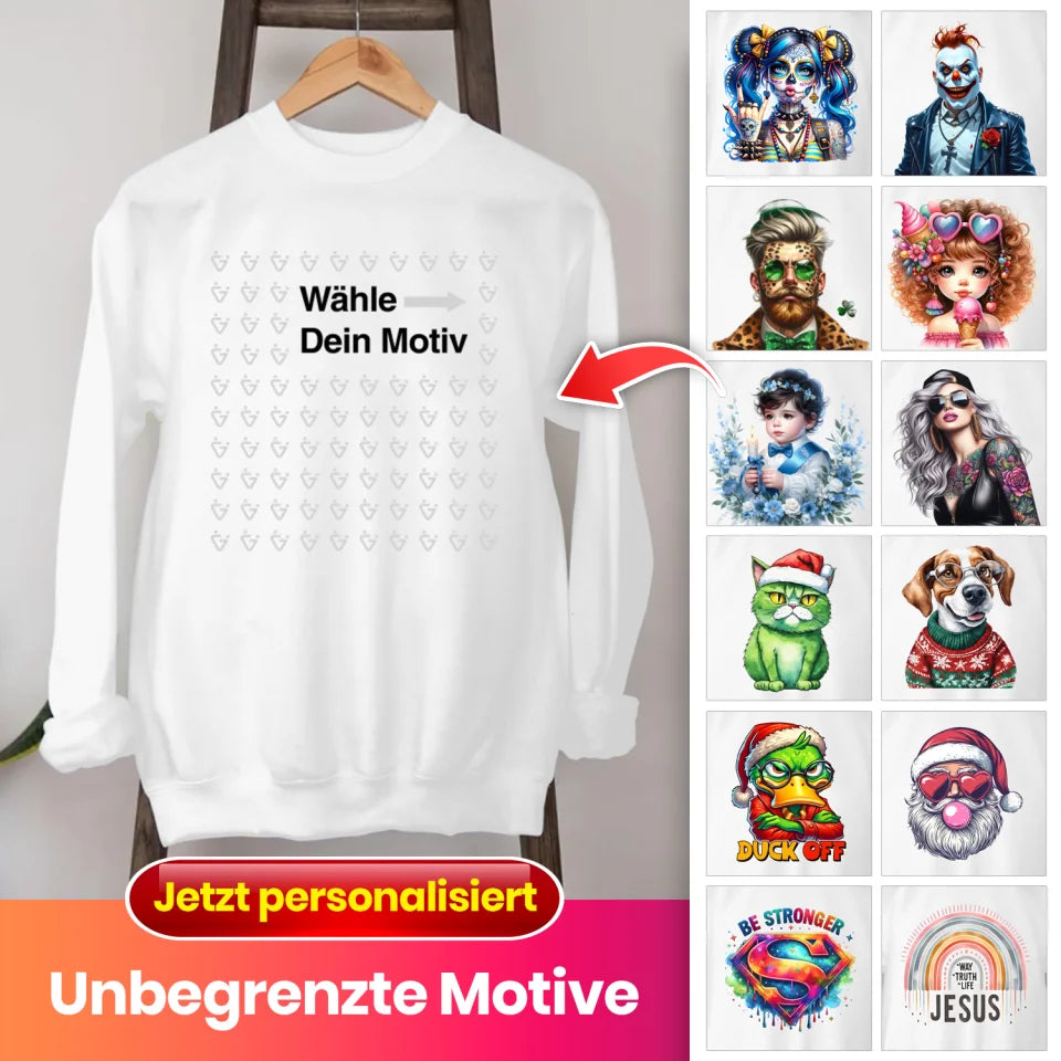 Wunschmotiv Sweatshirt personalisiert – Gutvibes