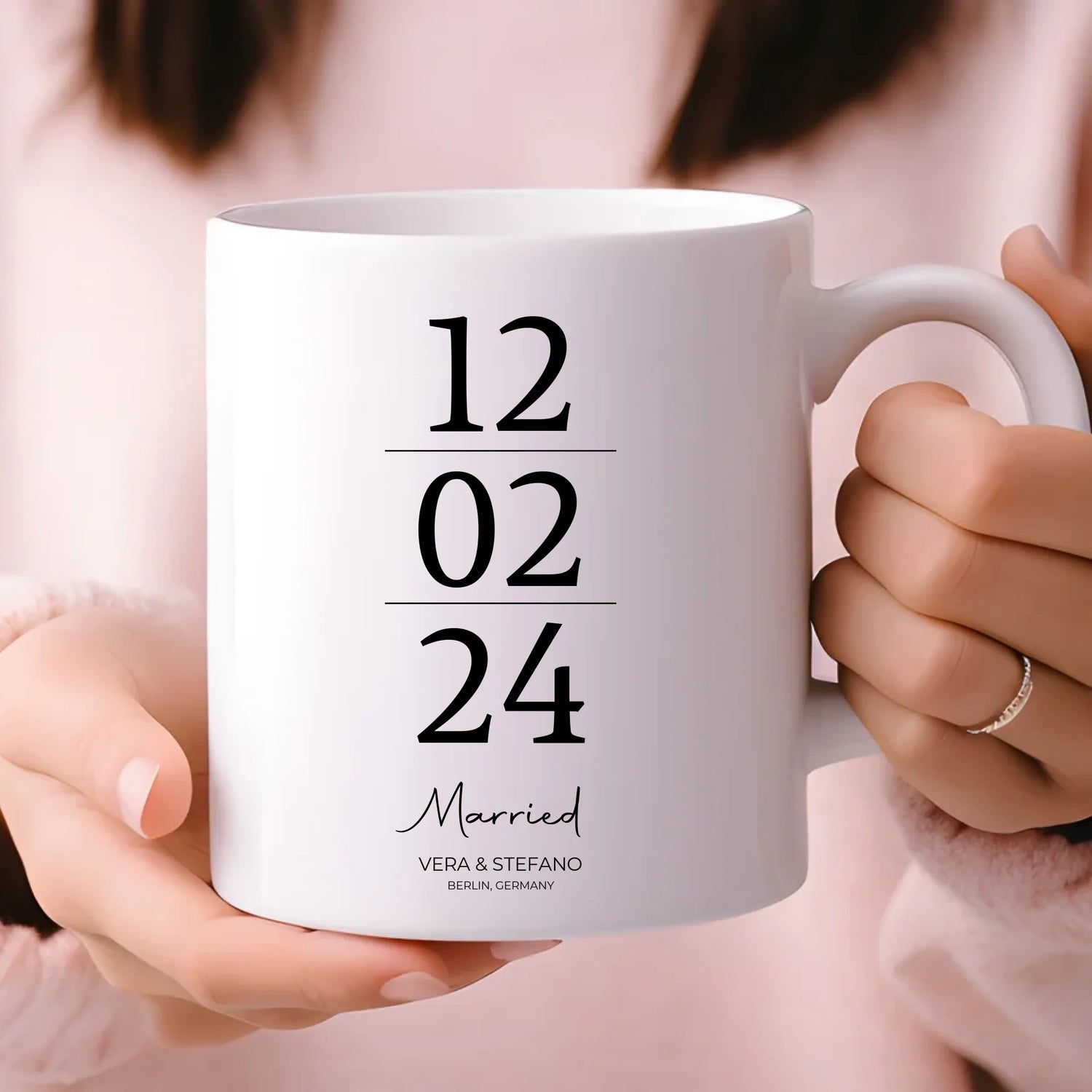 Hochzeit Datum Verheiratet Tasse personalisiert – Gutvibes