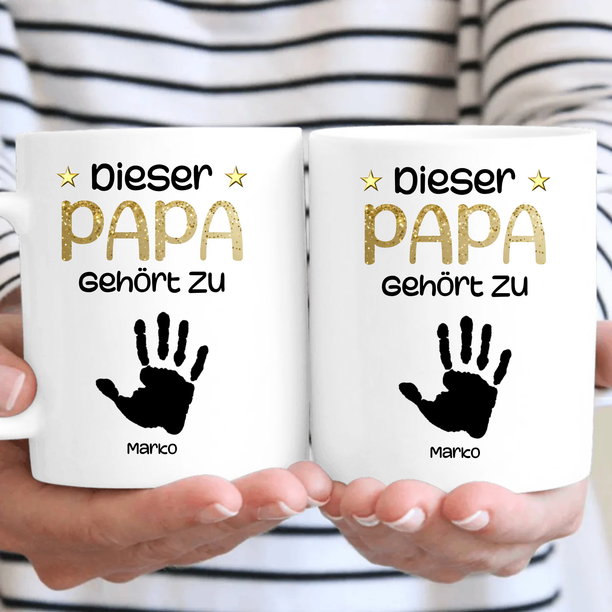 Tasse personalisiert mit Namen Papa – Gutvibes