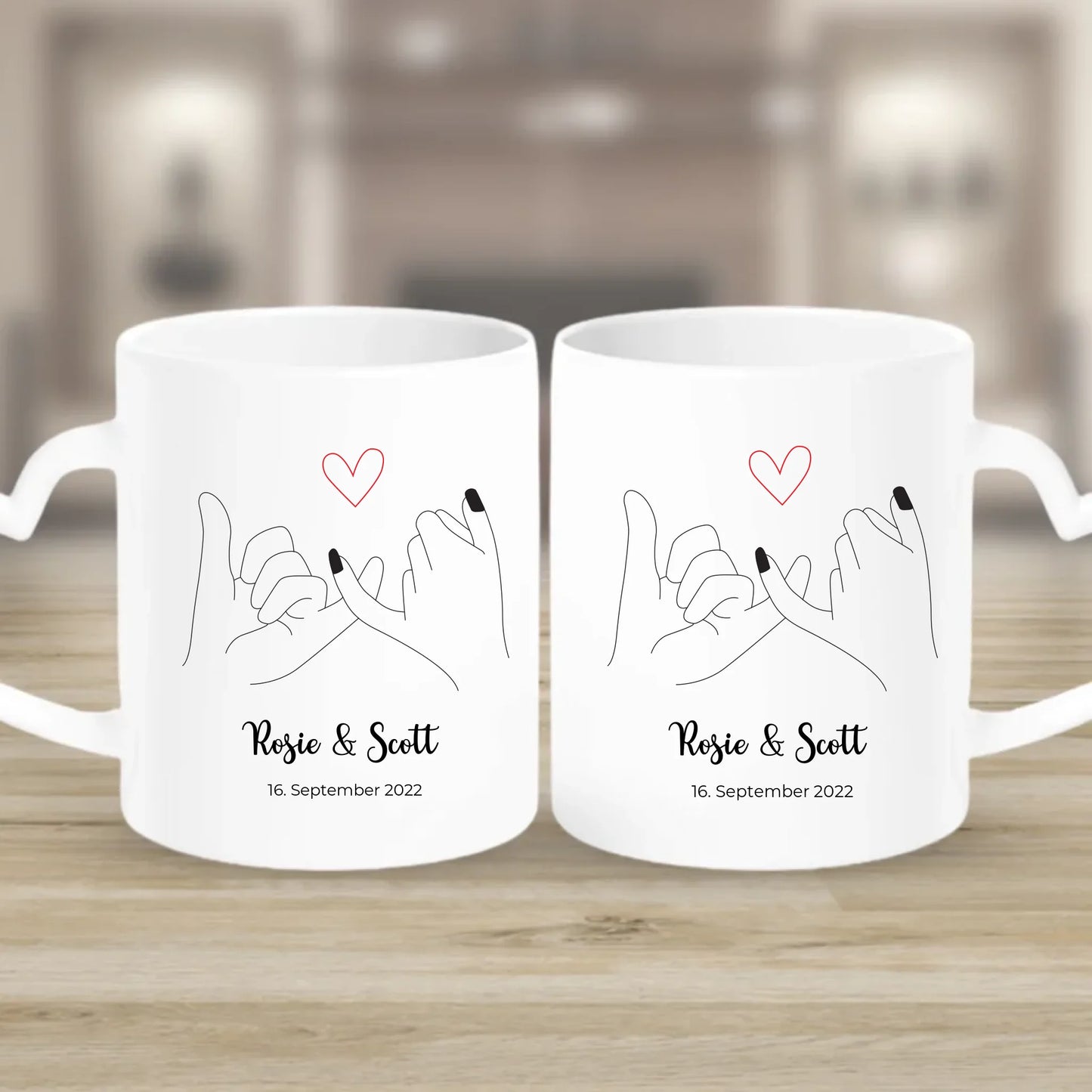 Tasse mit Herzgriff euer Paar Geschenk Jahrestag – Gutvibes