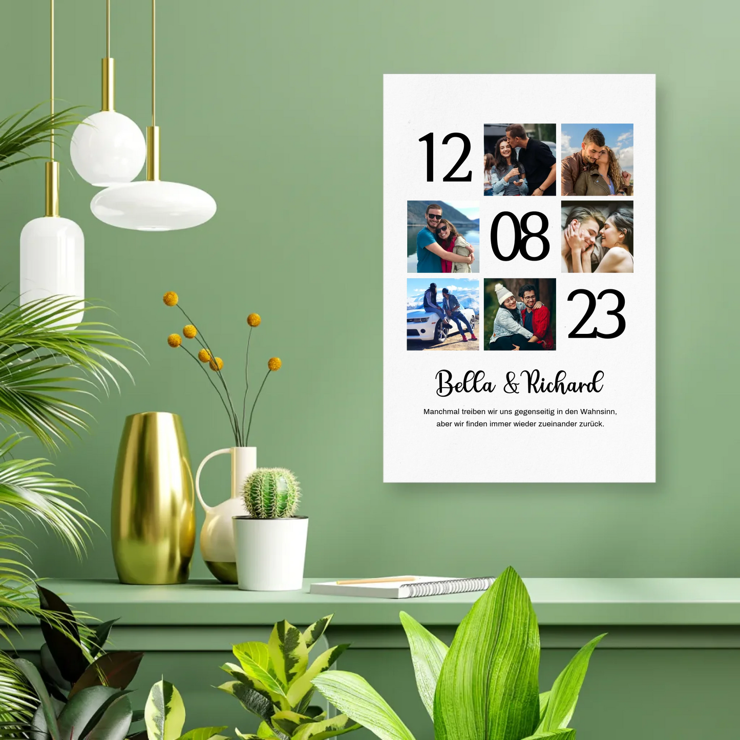 Poster mit Namen personalisiert – Gutvibes