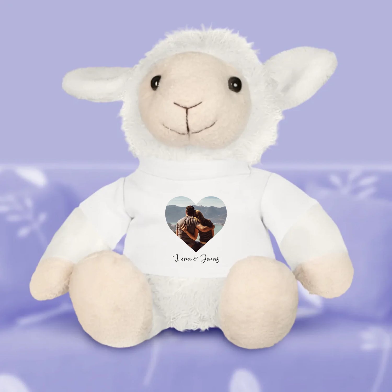 Paar Foto Kuscheltier Plüschtier mit T-Shirt personalisiert – Gutvibes