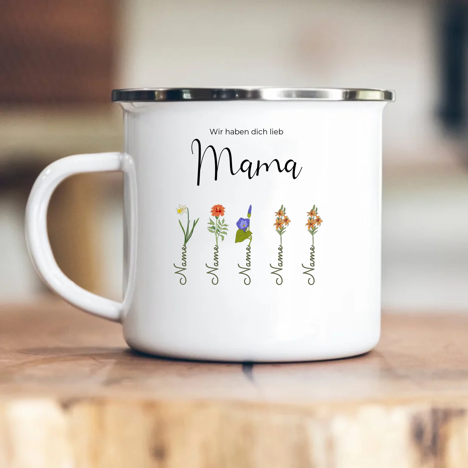 Emaille-Tasse Mama Geschenk Muttertag – Gutvibes