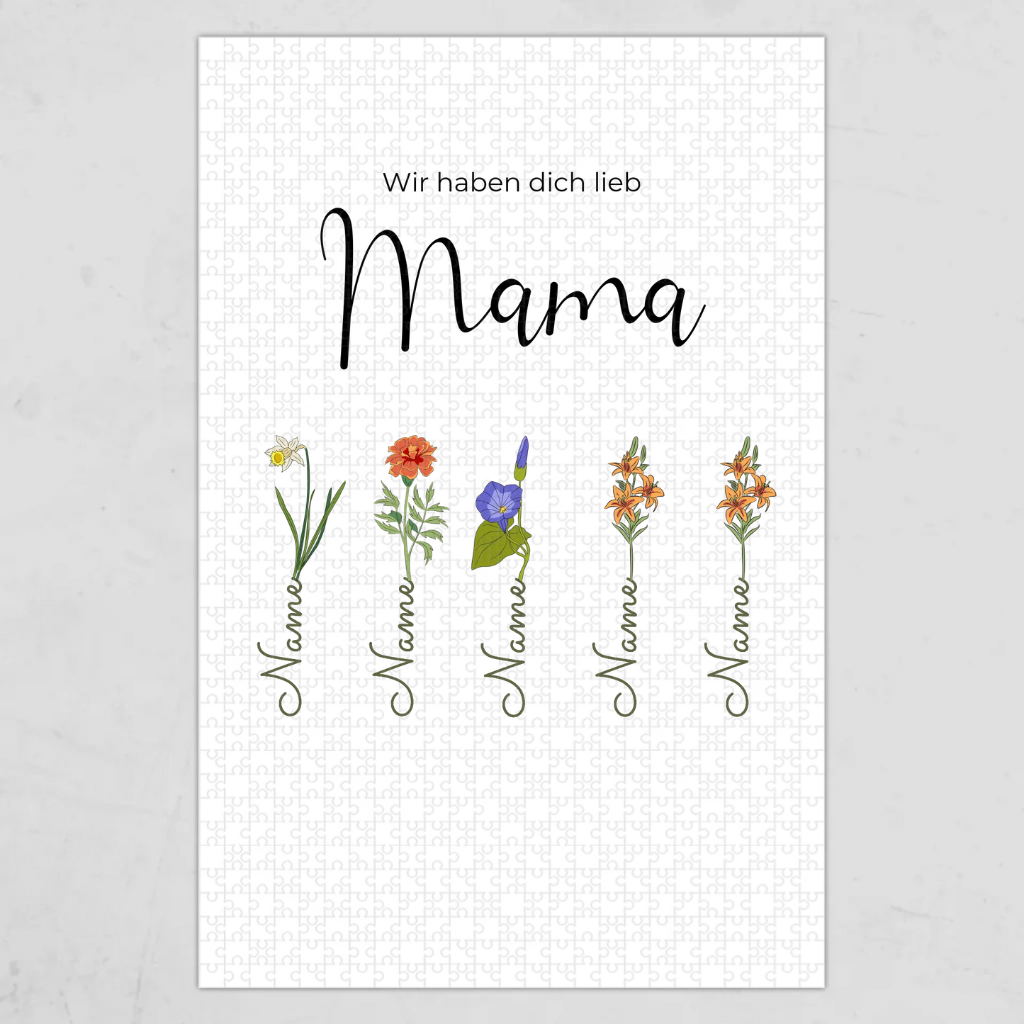 Puzzle mit Namen personalisiert – Gutvibes