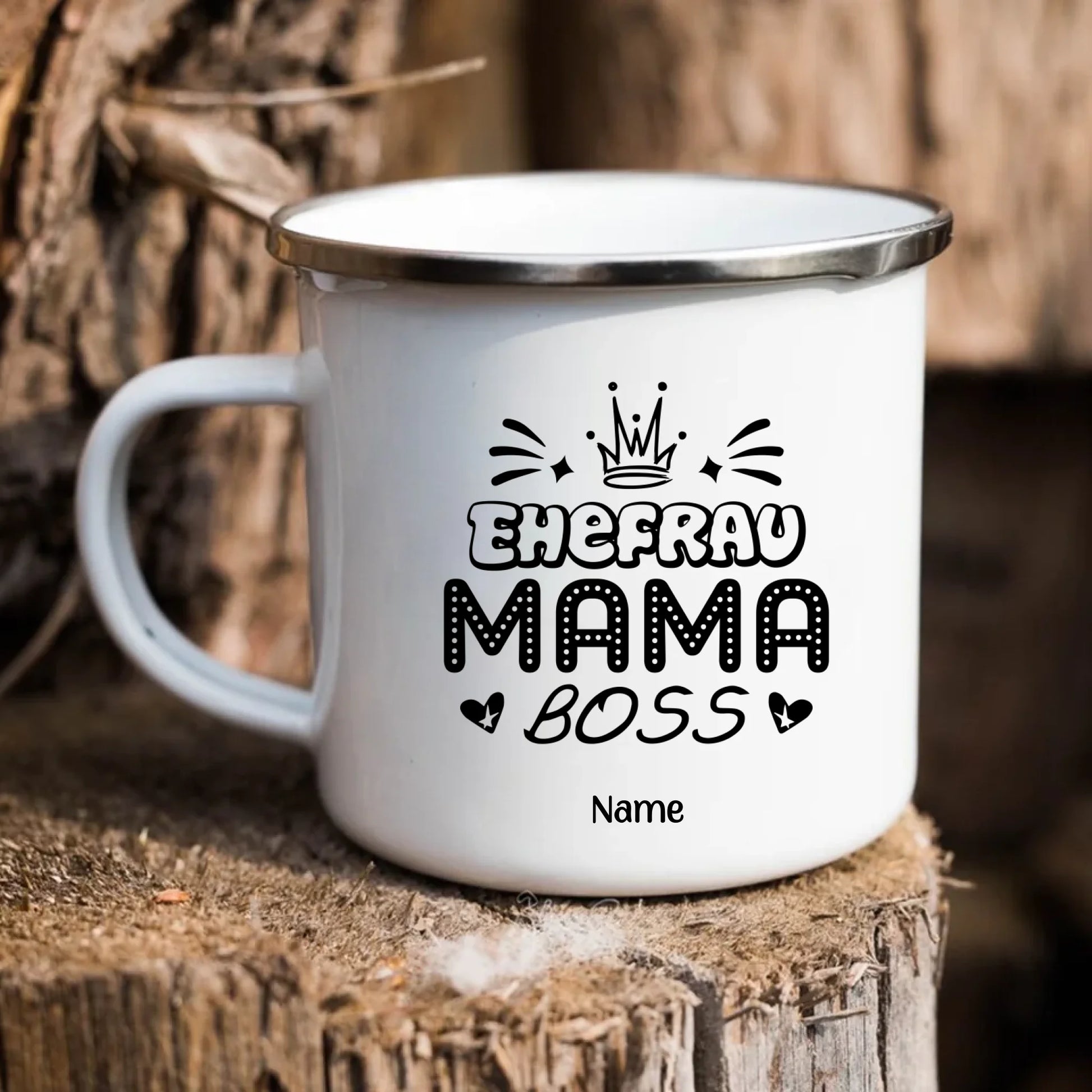 Emaille-Tasse Mama Muttertag Geschenkidee – Gutvibes