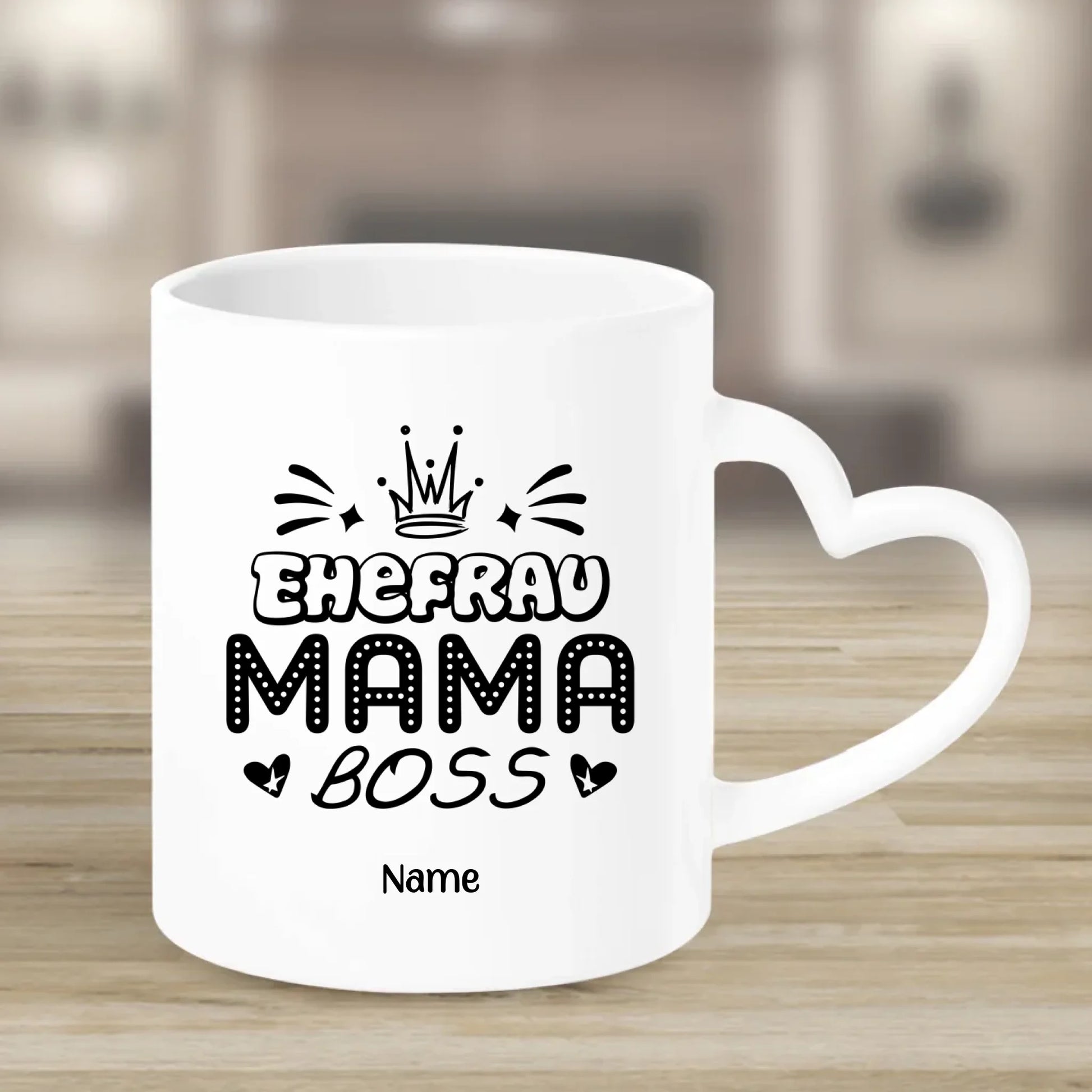 Tasse mit Herzgriff mit Namen personalisiert – Gutvibes