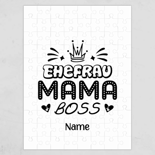 Ehefrau Mama Boss Puzzle personalisiert – Gutvibes