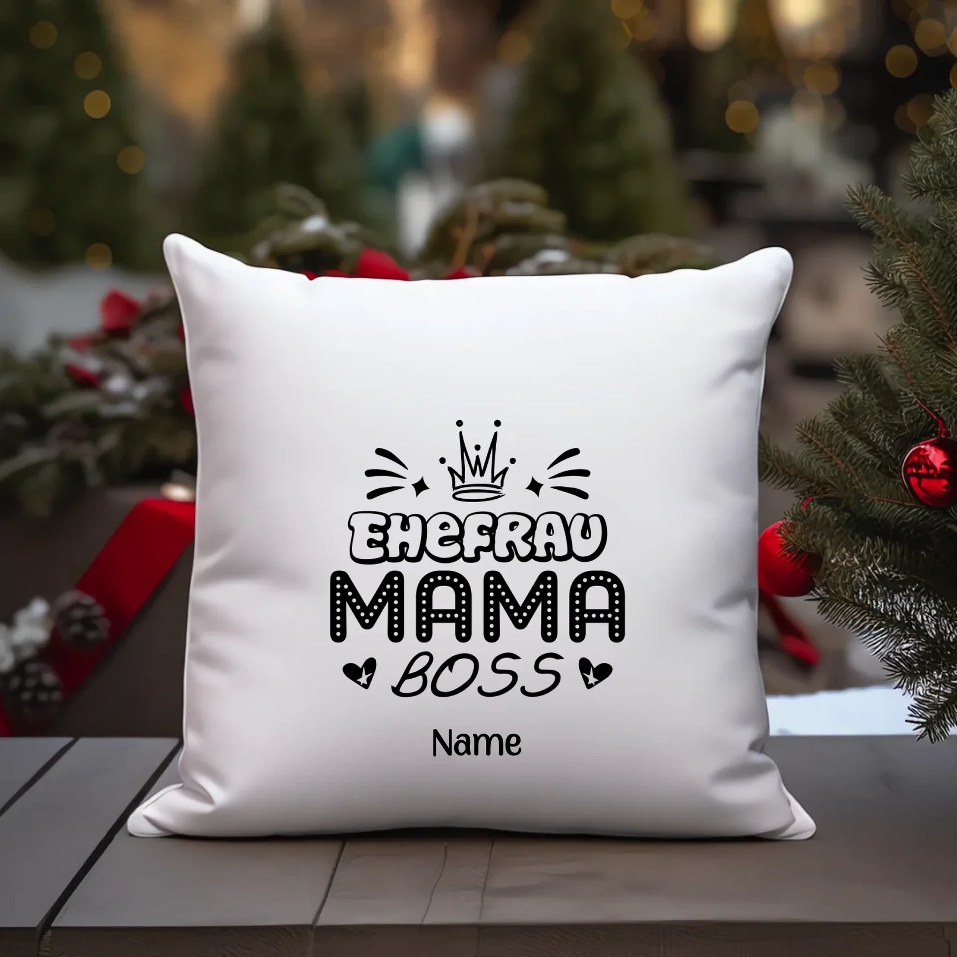 Ehefrau Mama Boss Kissen personalisiert – Gutvibes