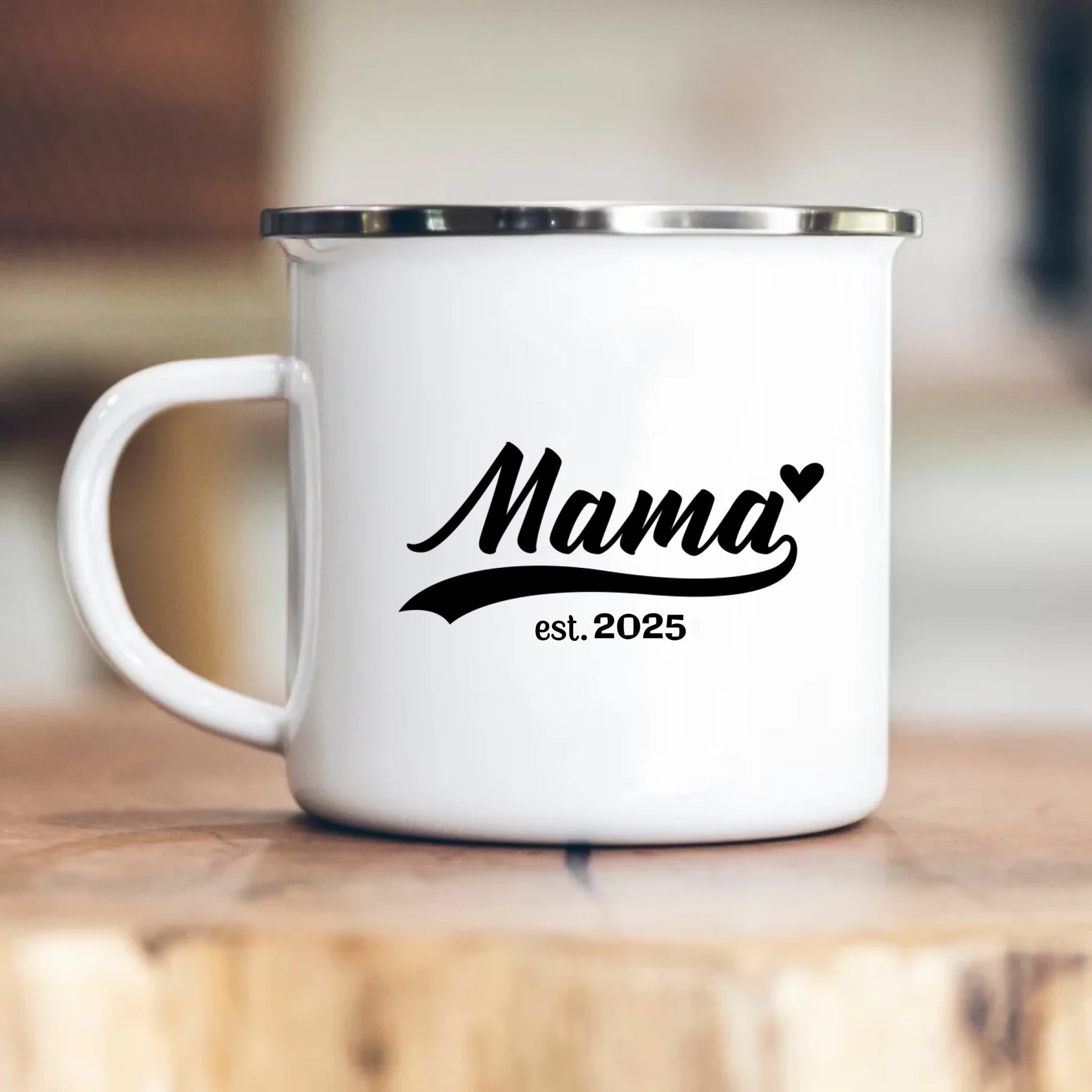 Emaille-Tasse Mama Geschenk Muttertag – Gutvibes