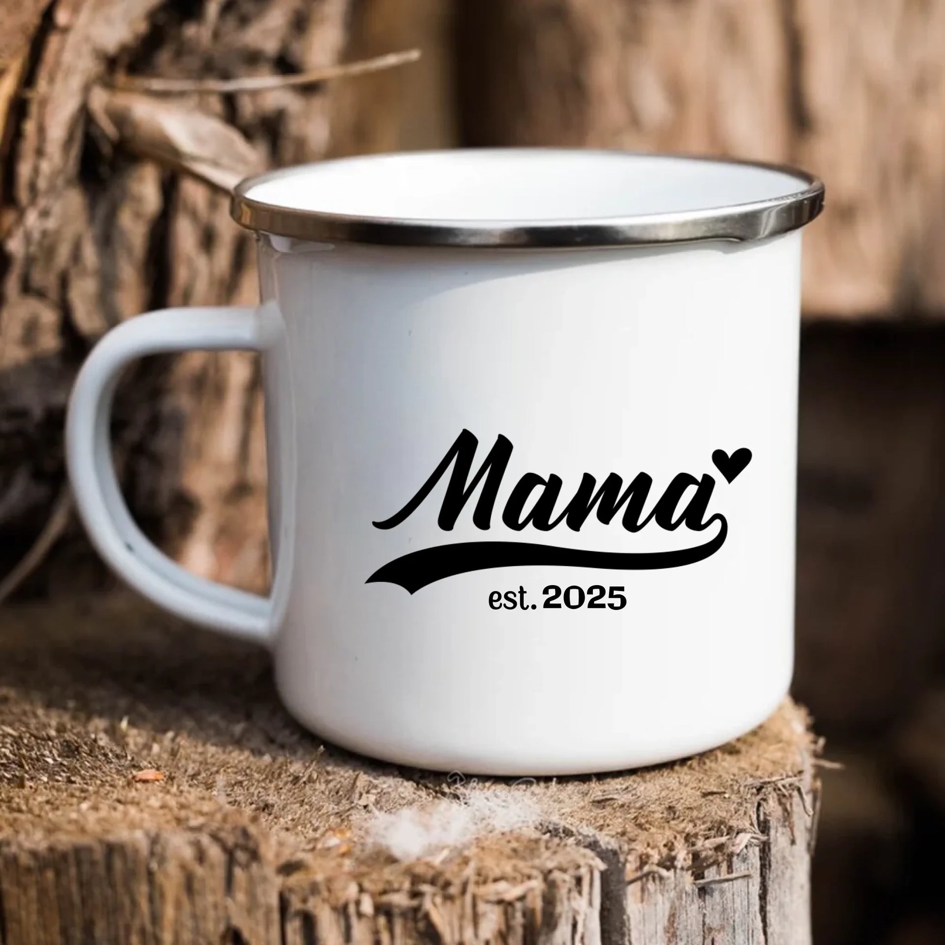 Emaille-Tasse Mama Muttertag Geschenkidee – Gutvibes