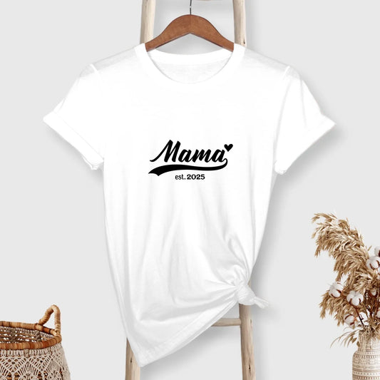 Etablierte Mama est. T-Shirt personalisiert – Gutvibes