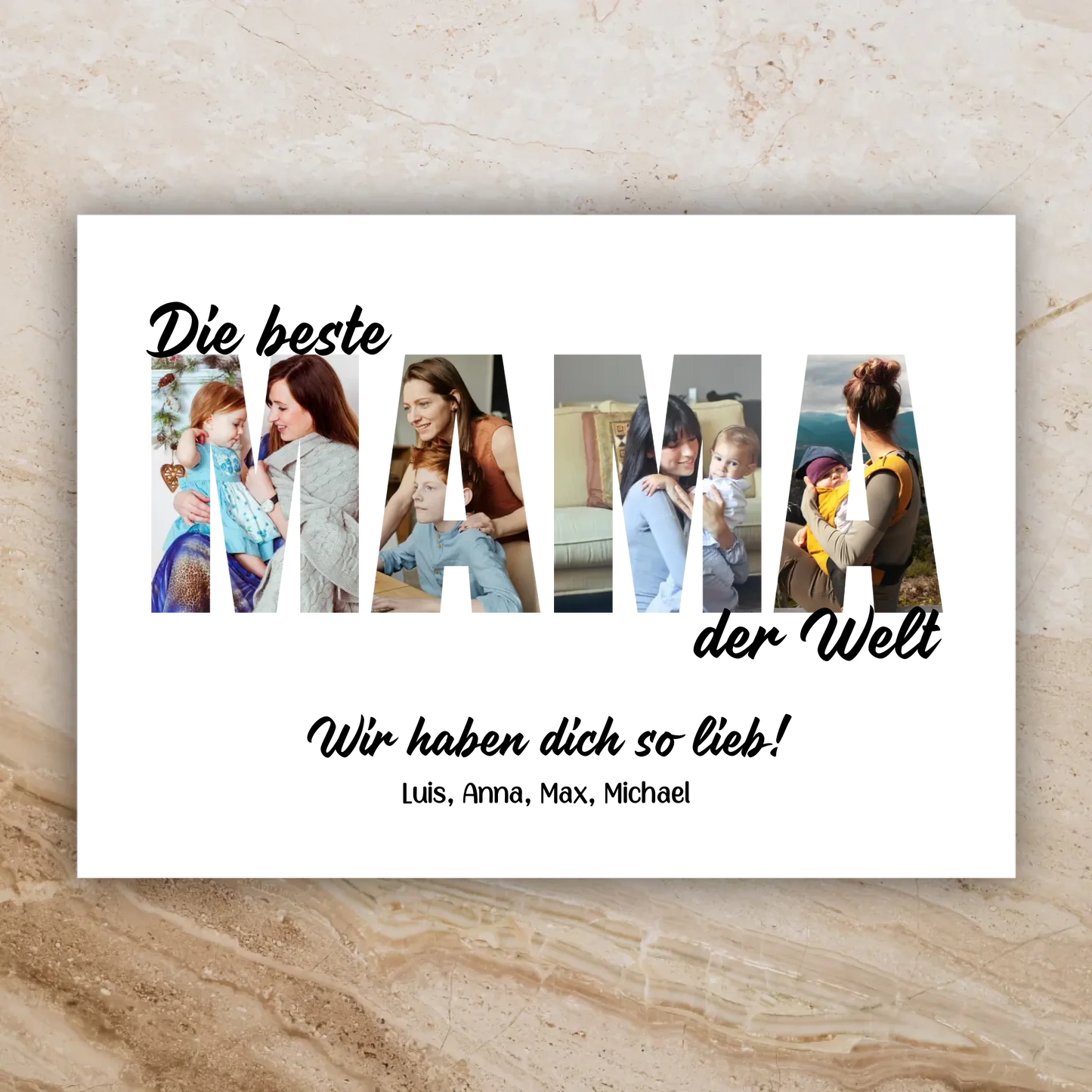 MAMA Buchstaben Fotos Poster personalisiert – Gutvibes