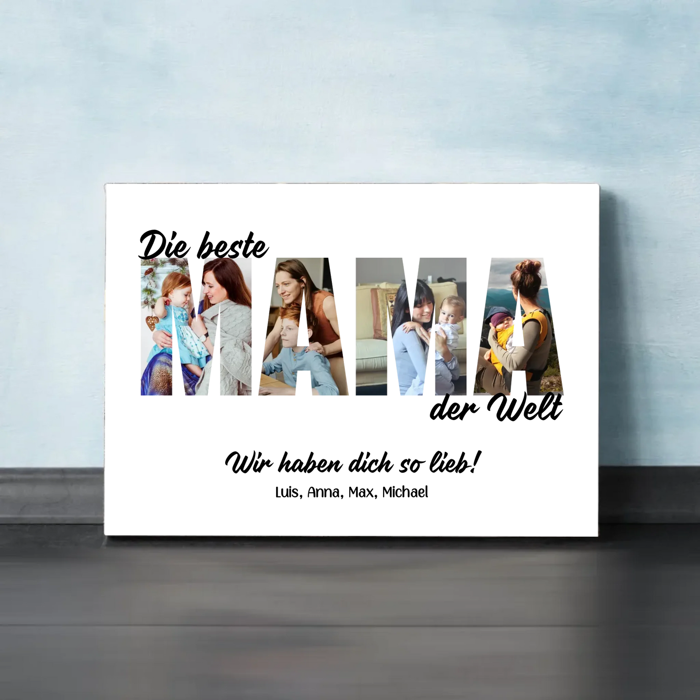 Leinwand mit Namen personalisiert – Gutvibes