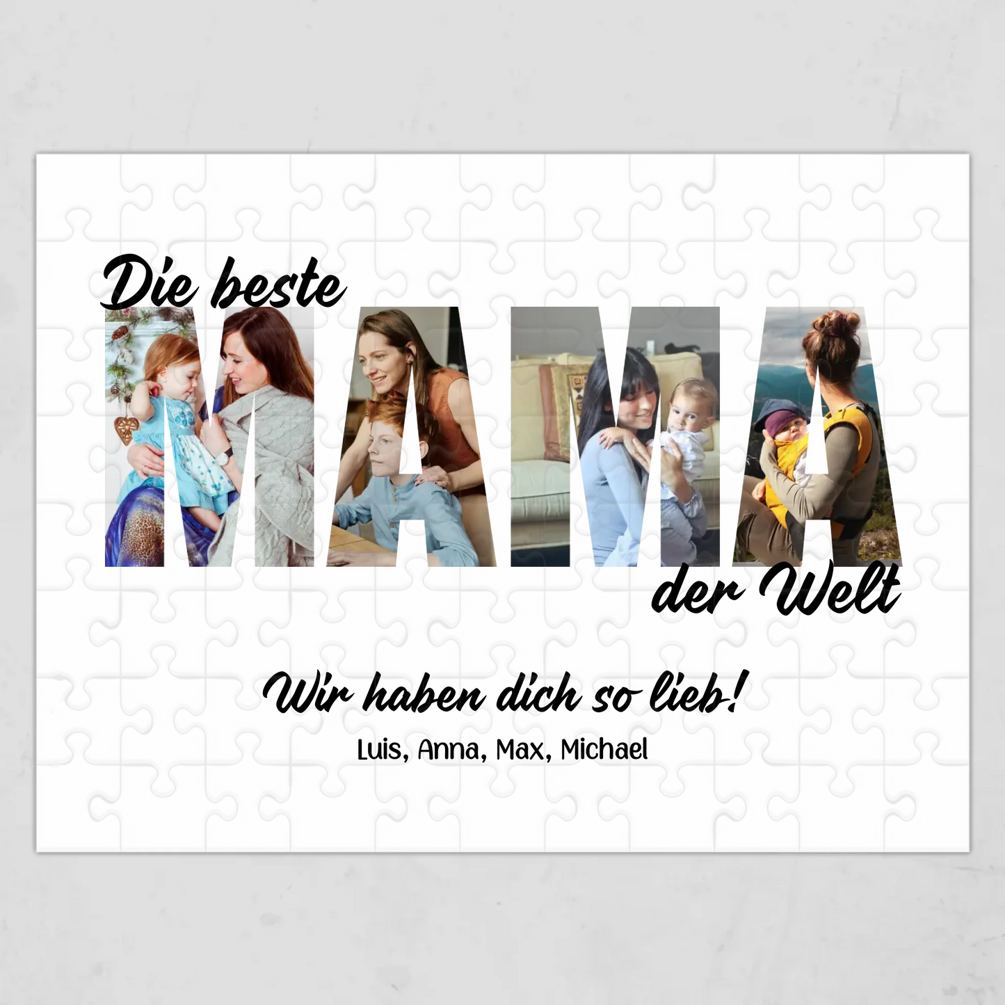 MAMA Buchstaben Fotos Puzzle personalisiert – Gutvibes