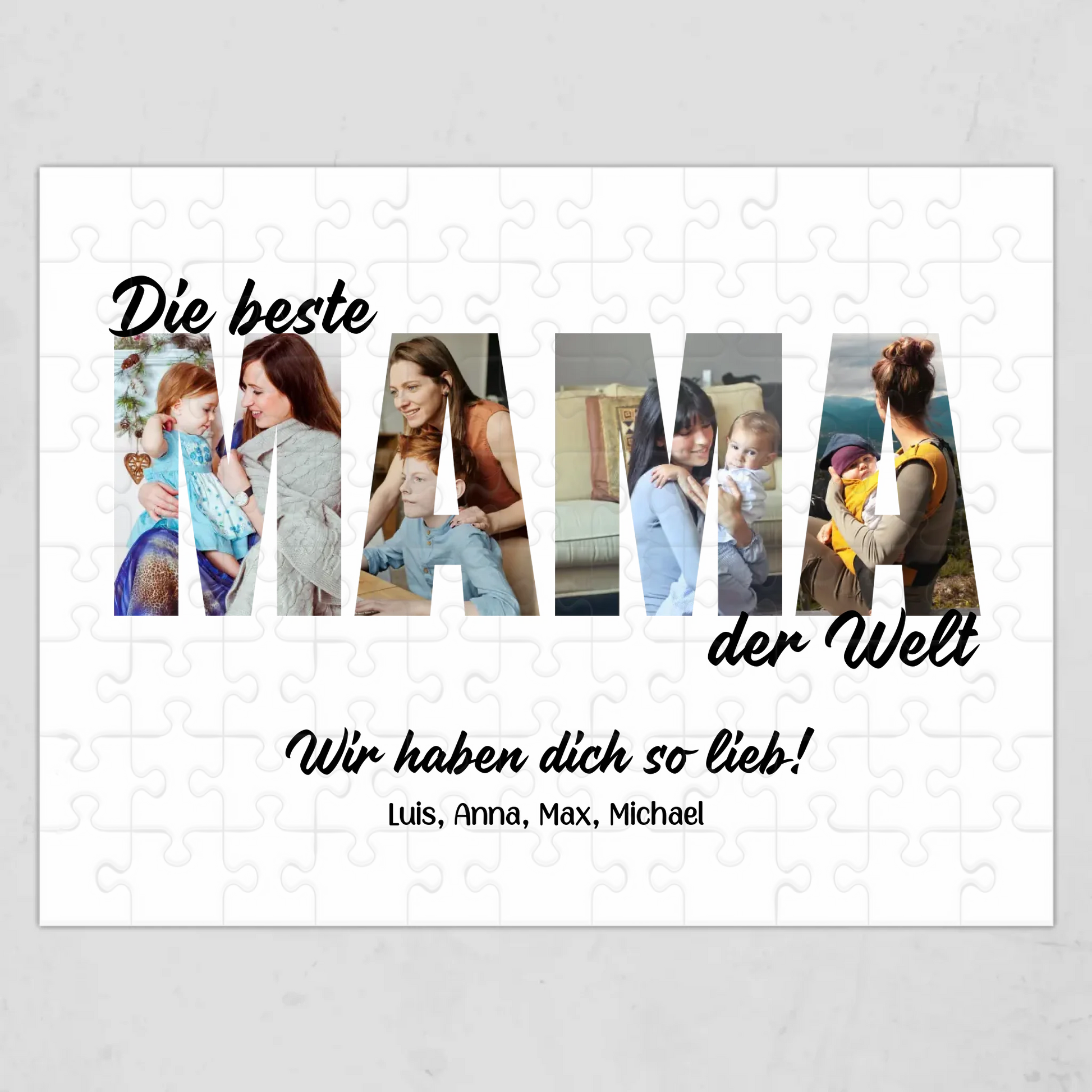 MAMA Buchstaben Fotos Puzzle personalisiert – Gutvibes