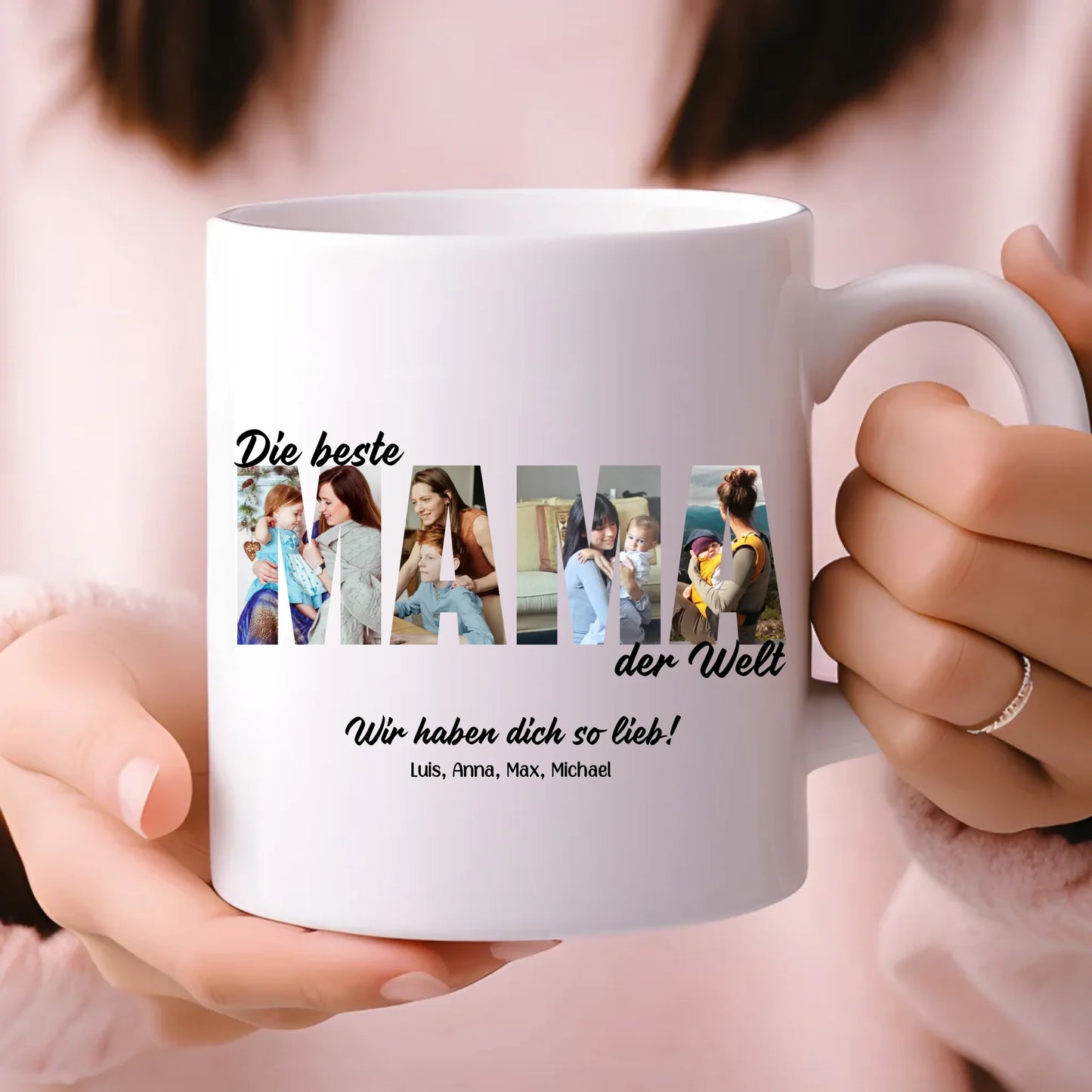 MAMA Buchstaben Fotos Tasse personalisiert – Gutvibes