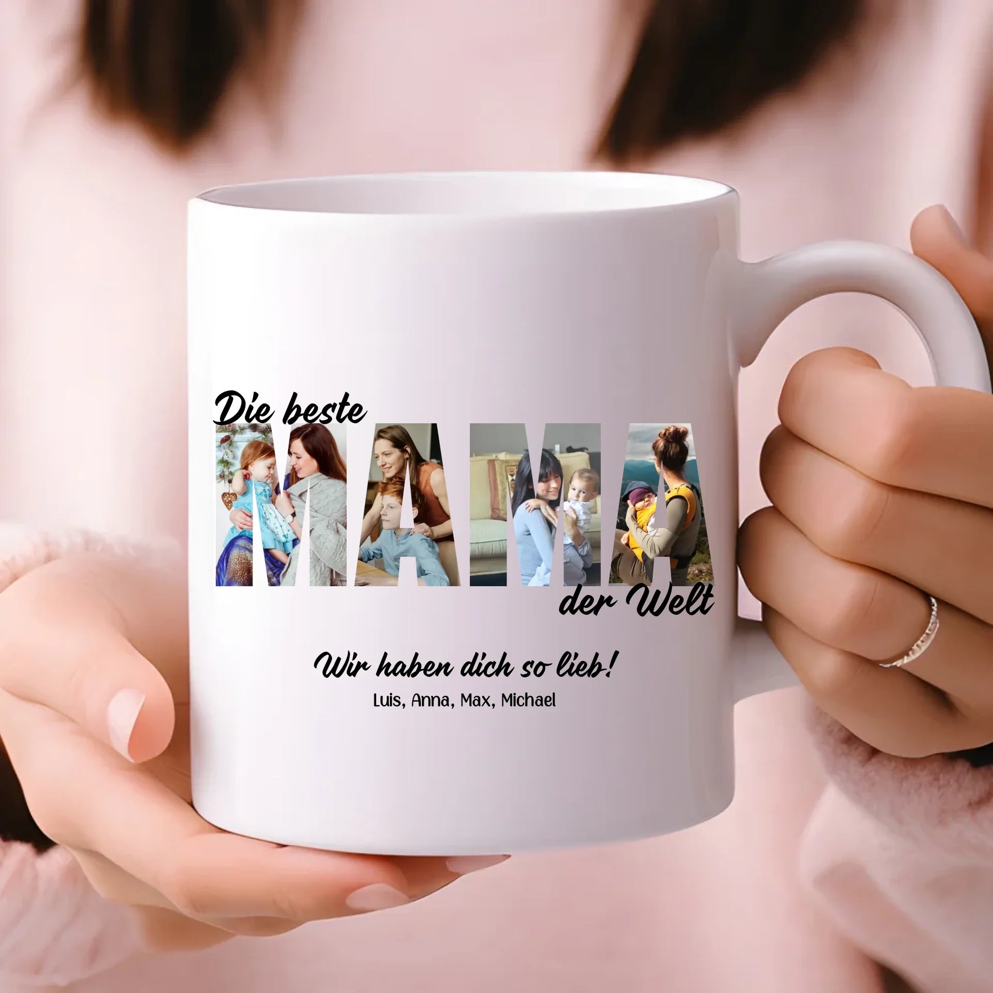MAMA Buchstaben Fotos Tasse personalisiert – Gutvibes