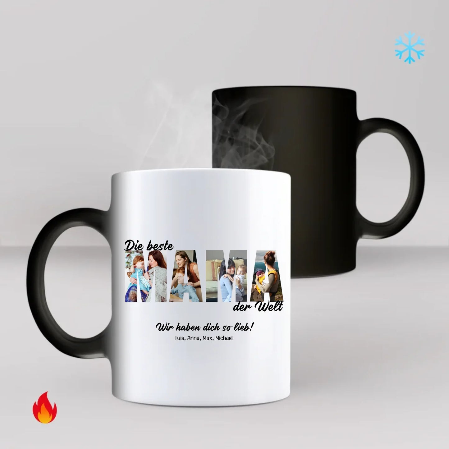 MAMA Buchstaben Fotos Farbwechseltasse personalisiert – Gutvibes