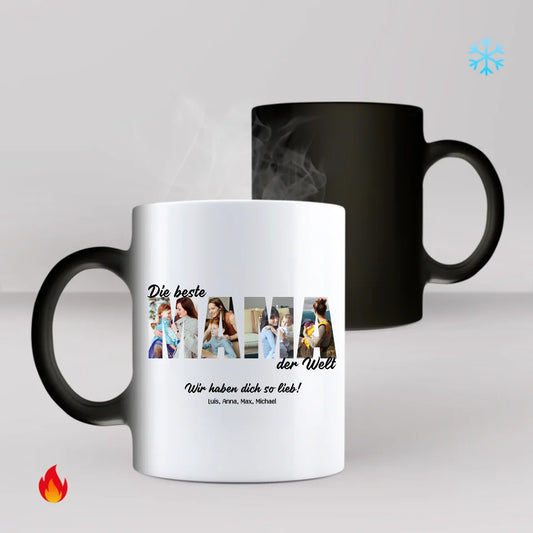 MAMA Buchstaben Fotos Farbwechseltasse personalisiert – Gutvibes