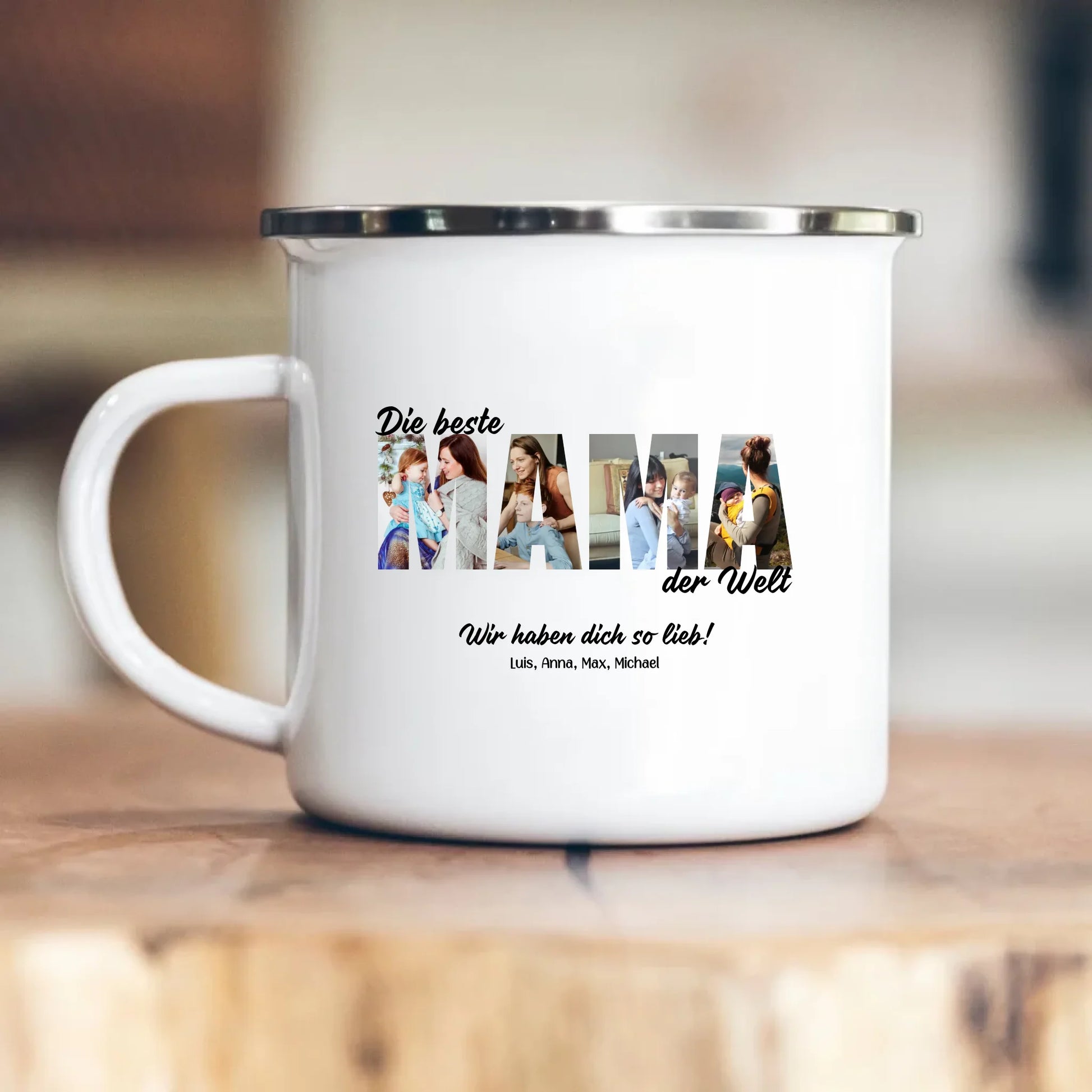 Emaille-Tasse Mama Geschenk Muttertag – Gutvibes