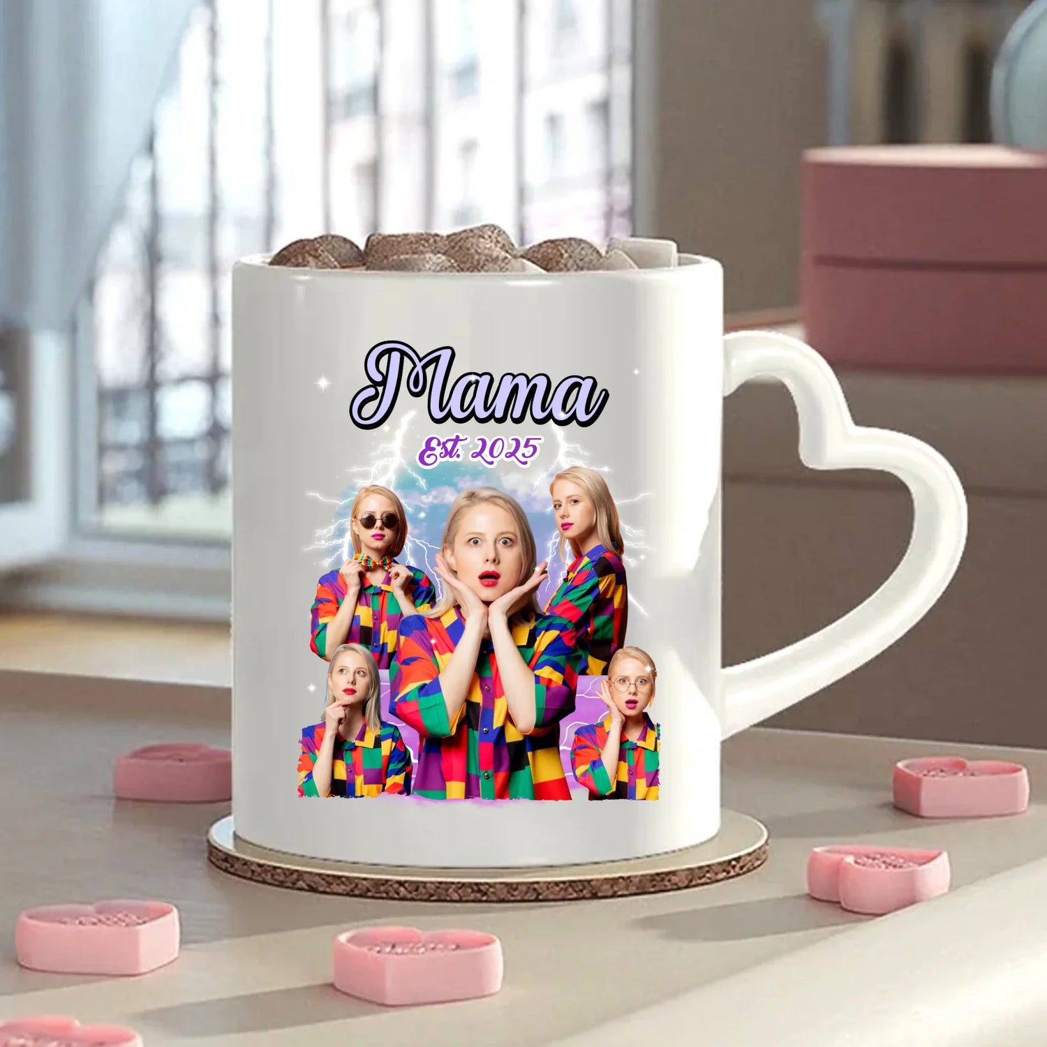 Vintage Bootleg Tasse mit Herzgriff personalisiert – Gutvibes