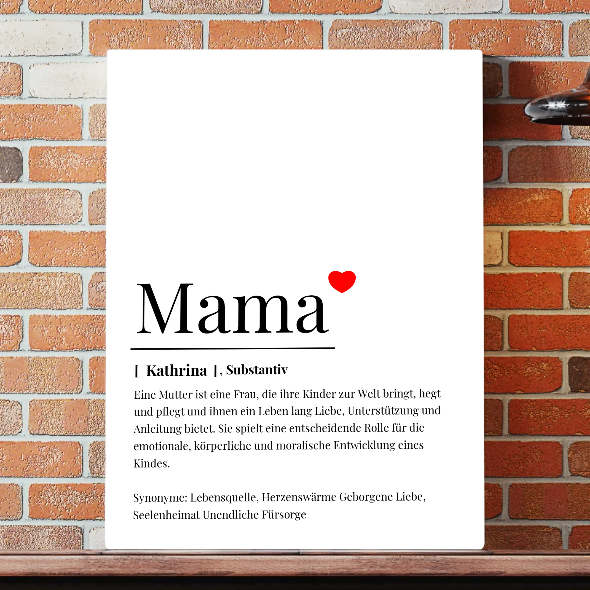 Wörterbuch Definition Mama Leinwand personalisiert – Gutvibes