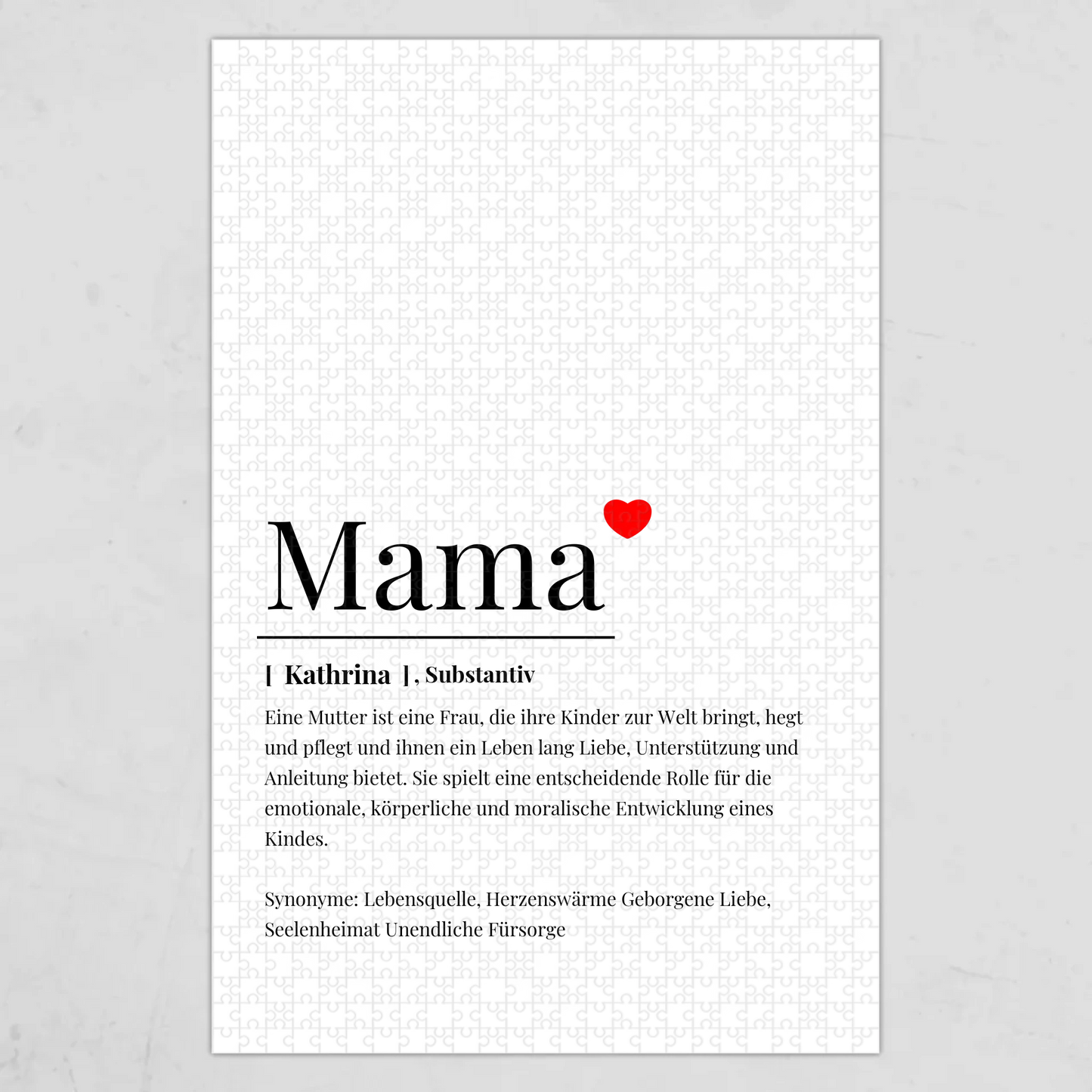 Puzzle mit Namen personalisiert – Gutvibes