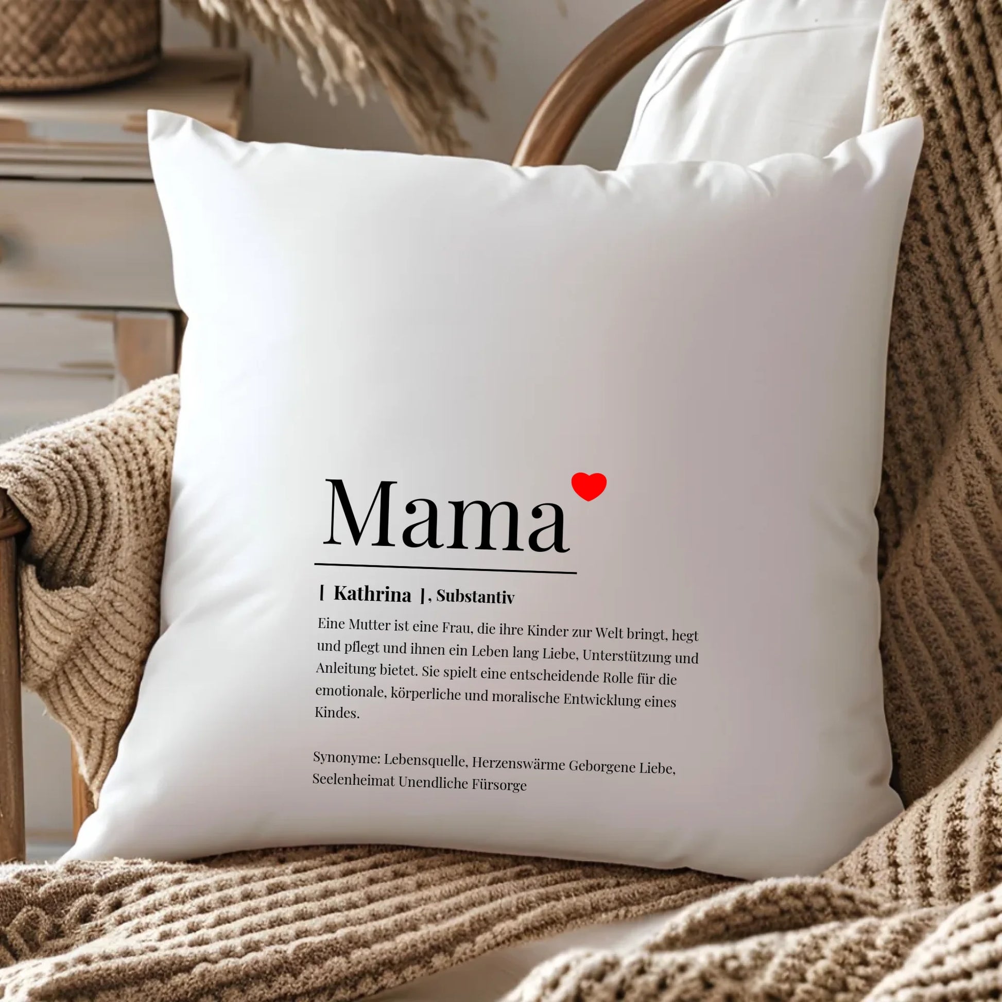 Personalisiertes Kissen Mama – Gutvibes