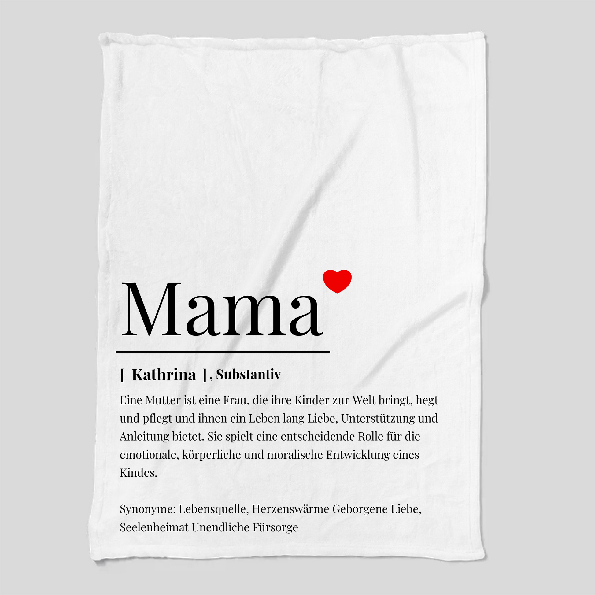 Wörterbuch Definition Mama Decke personalisiert – Gutvibes