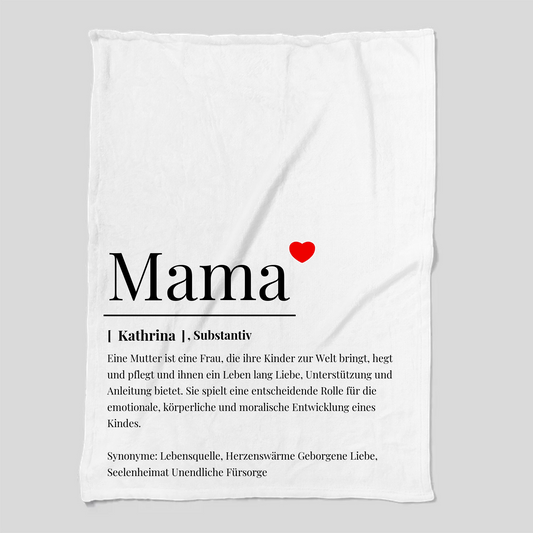 Wörterbuch Definition Mama Decke personalisiert – Gutvibes